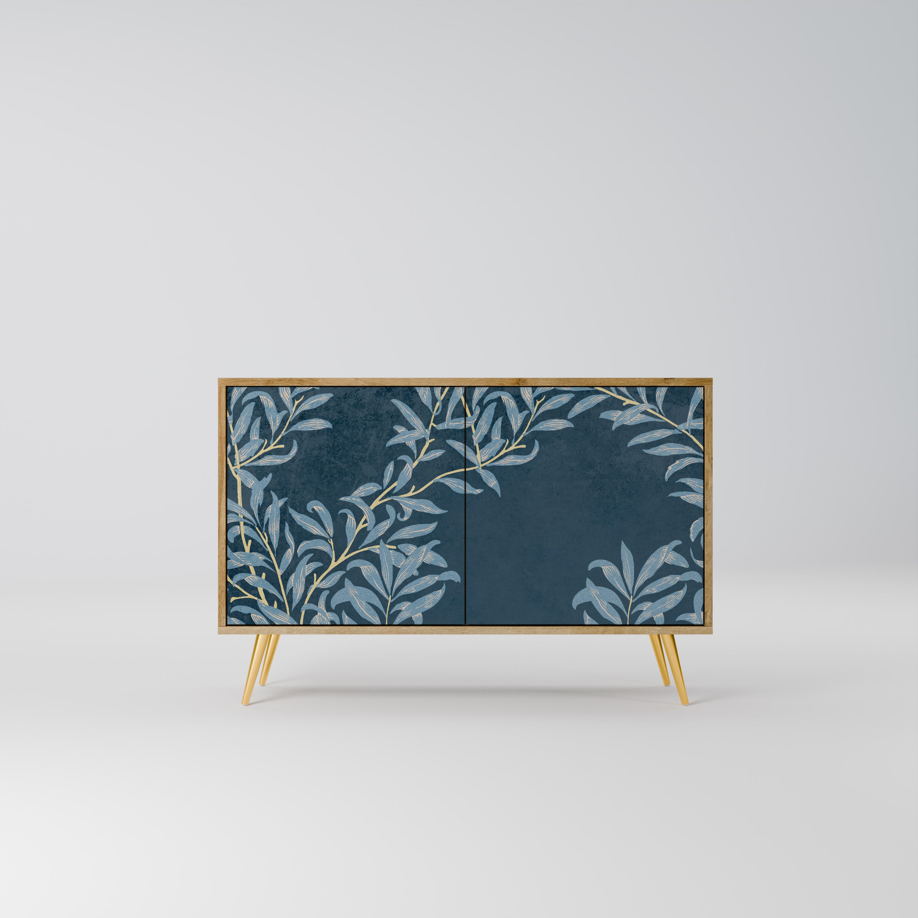 BLUE LEAVES 2-Door Sideboard in Oak Effect