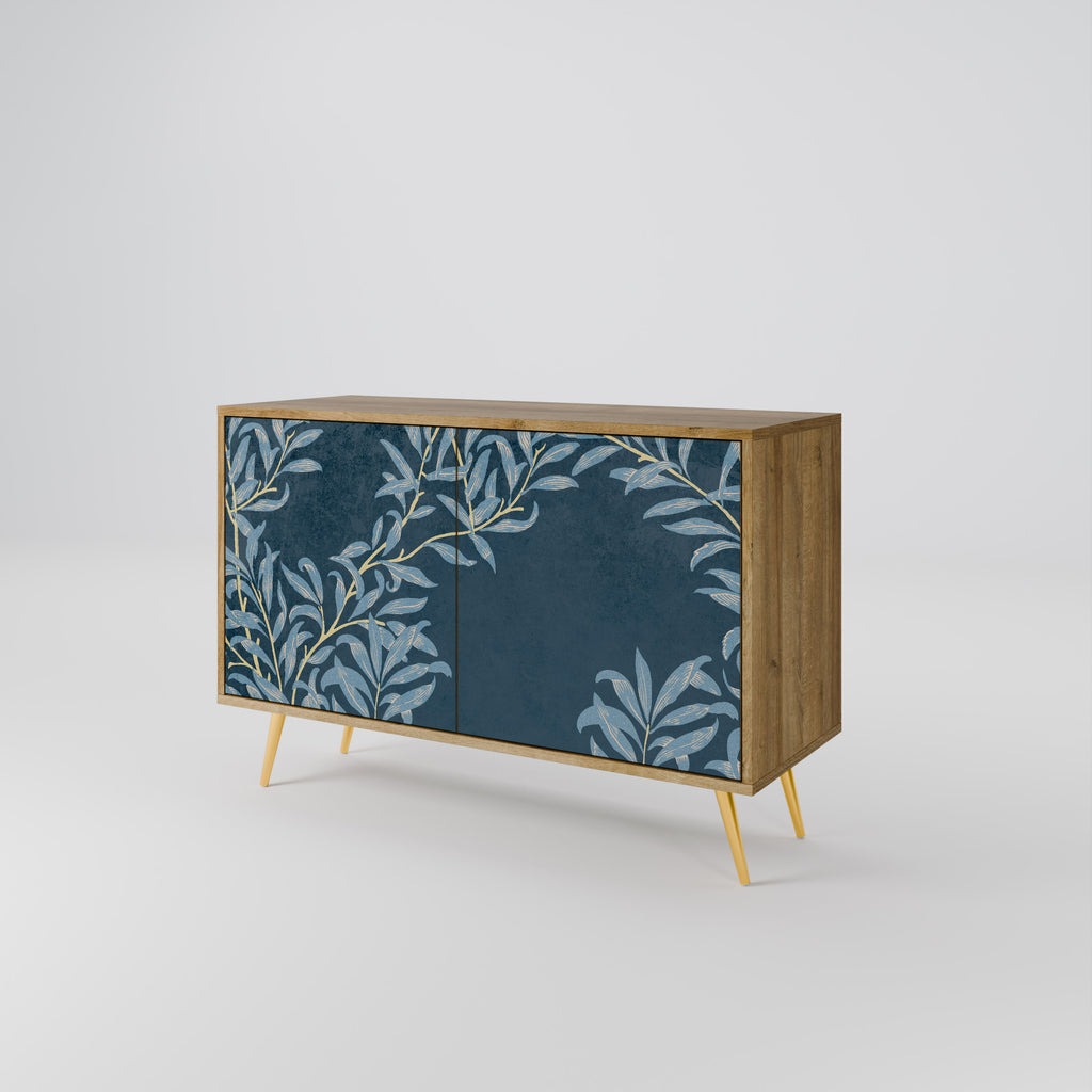 BLUE LEAVES 2-Door Sideboard in Oak Effect