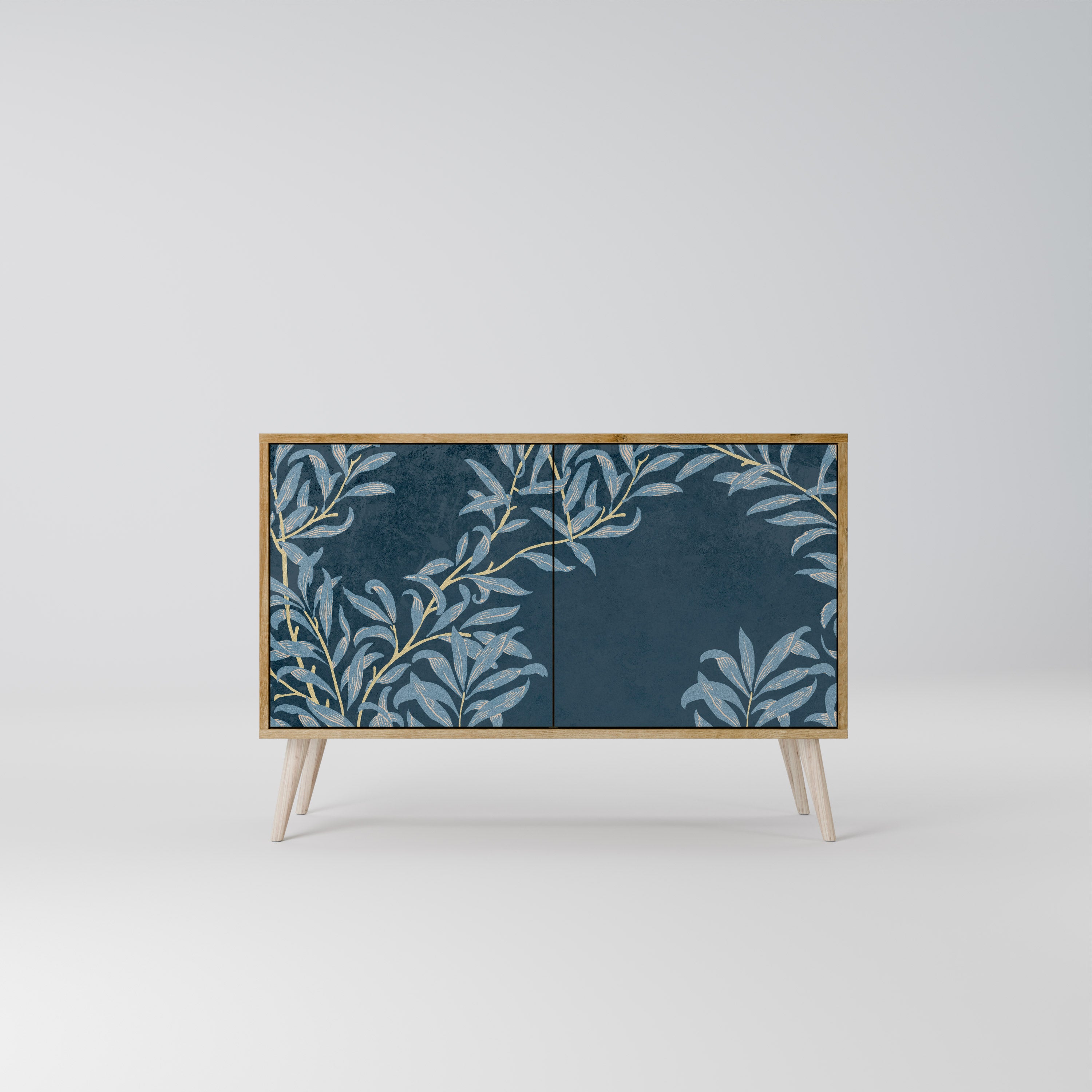 BLUE LEAVES 2-Door Sideboard in Oak Effect