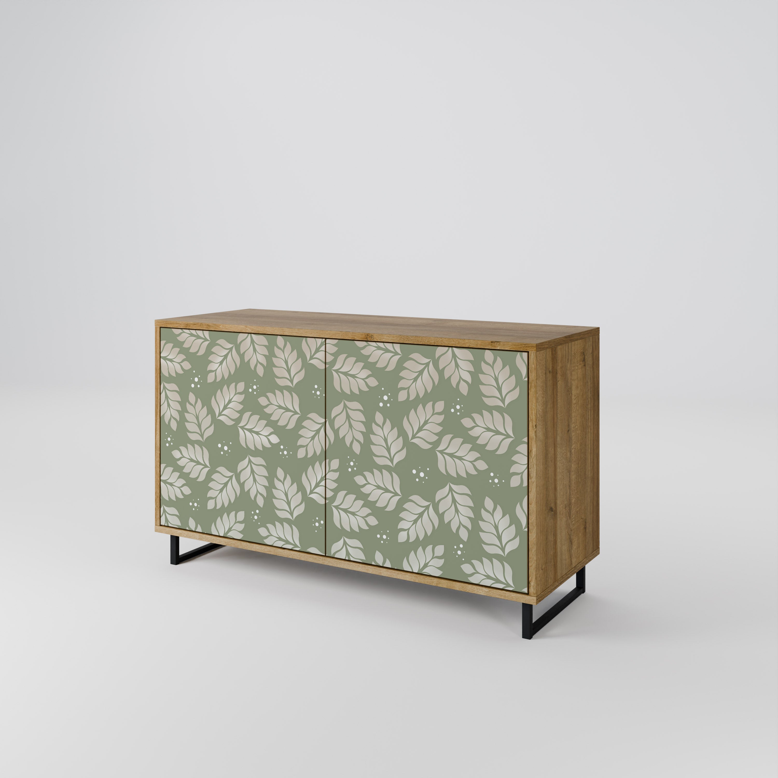 LEAVES ON GREEN 2-Door Sideboard in Oak Effect