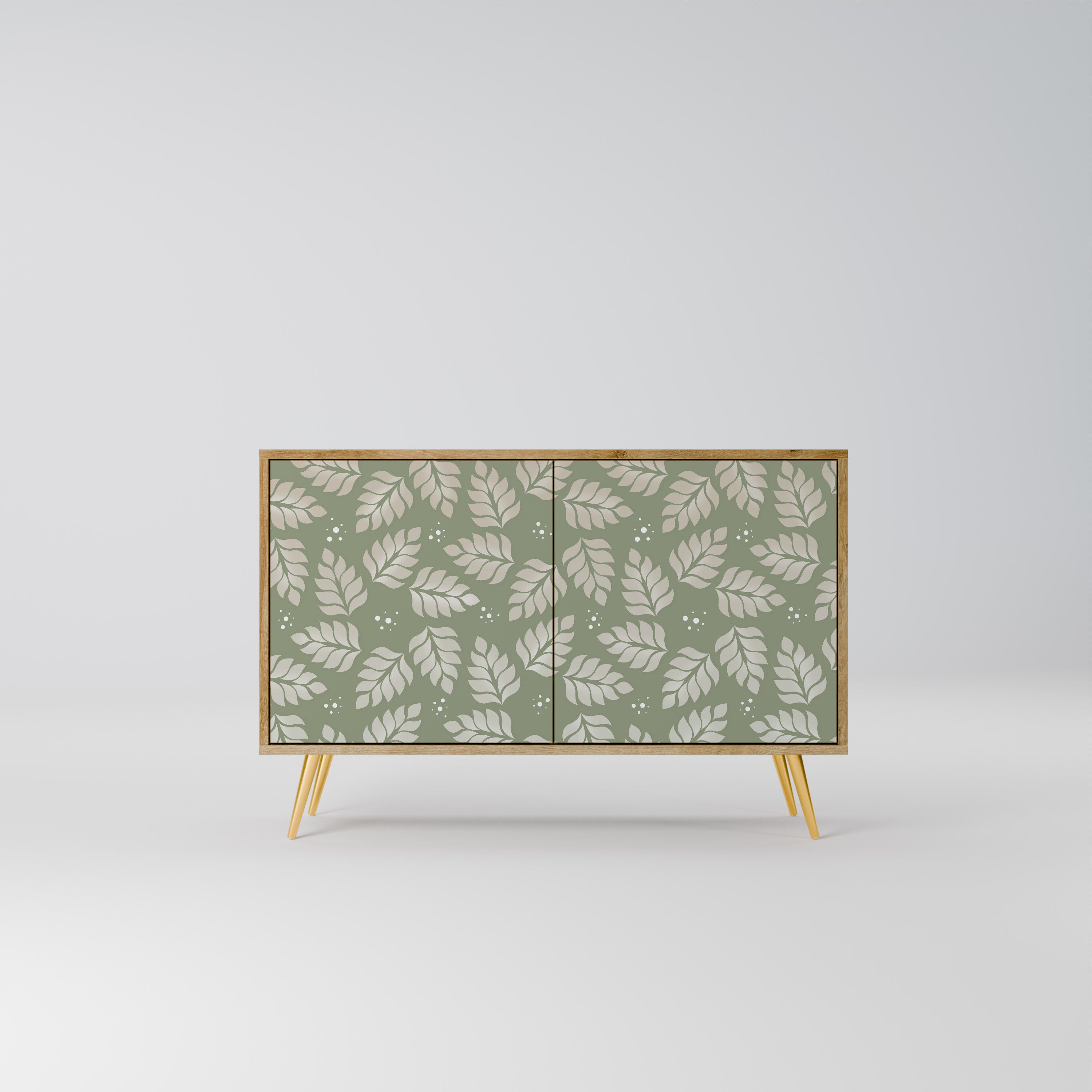 LEAVES ON GREEN 2-Door Sideboard in Oak Effect