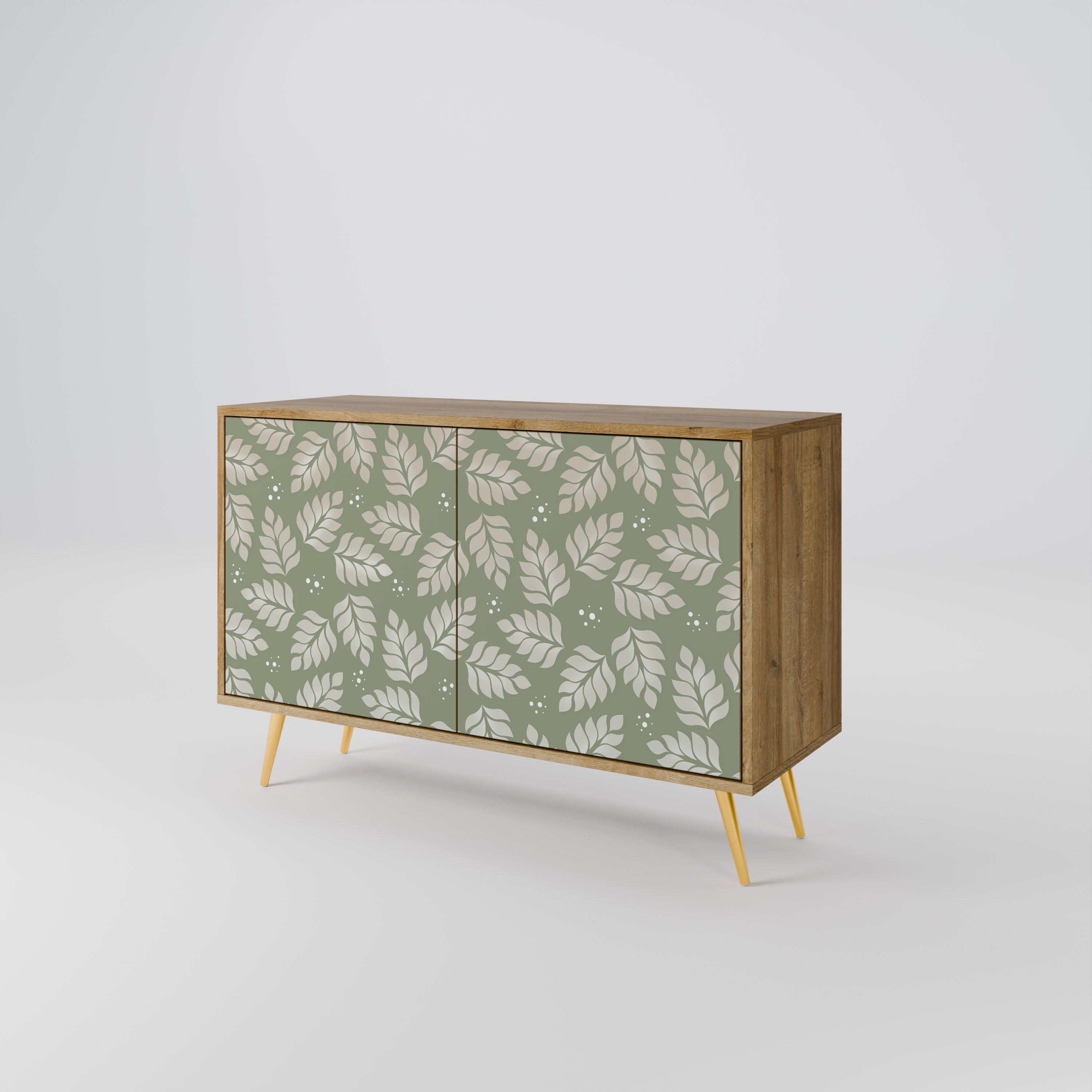 LEAVES ON GREEN 2-Door Sideboard in Oak Effect