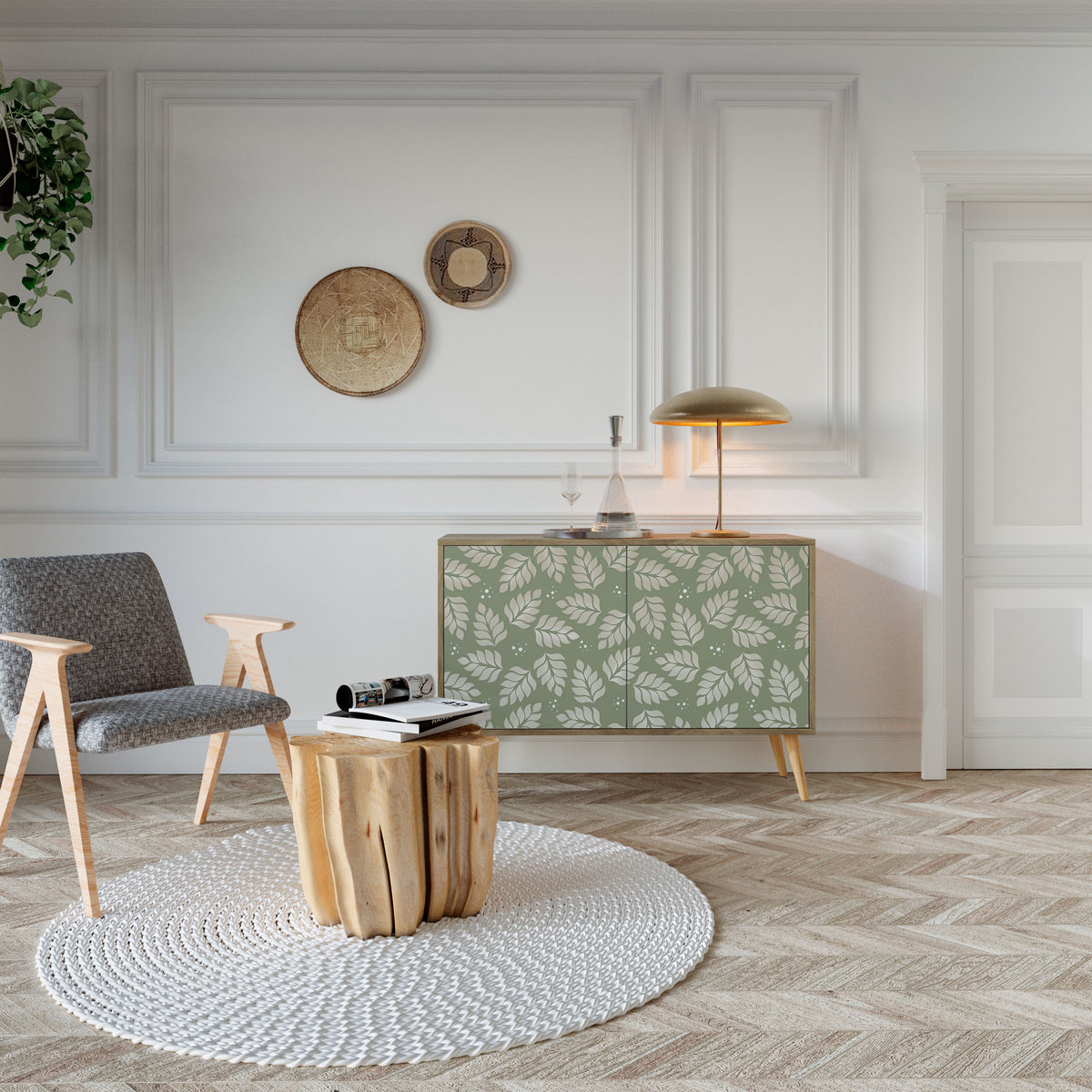 LEAVES ON GREEN 2-Door Sideboard