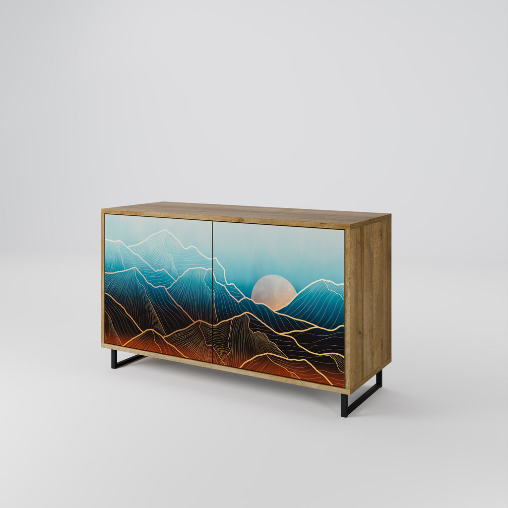 LUNAR SECRETS 2-Door Sideboard in Oak Effect