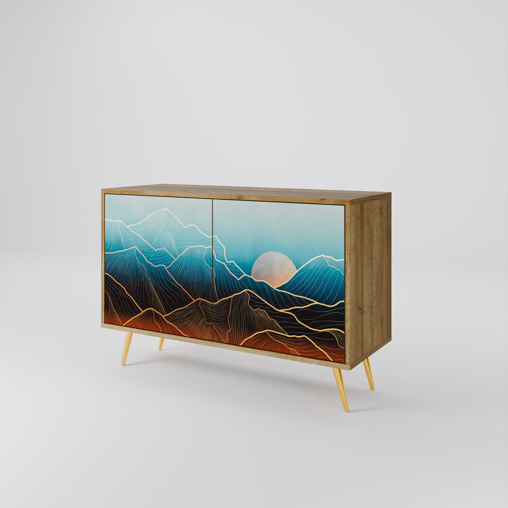 LUNAR SECRETS 2-Door Sideboard in Oak Effect