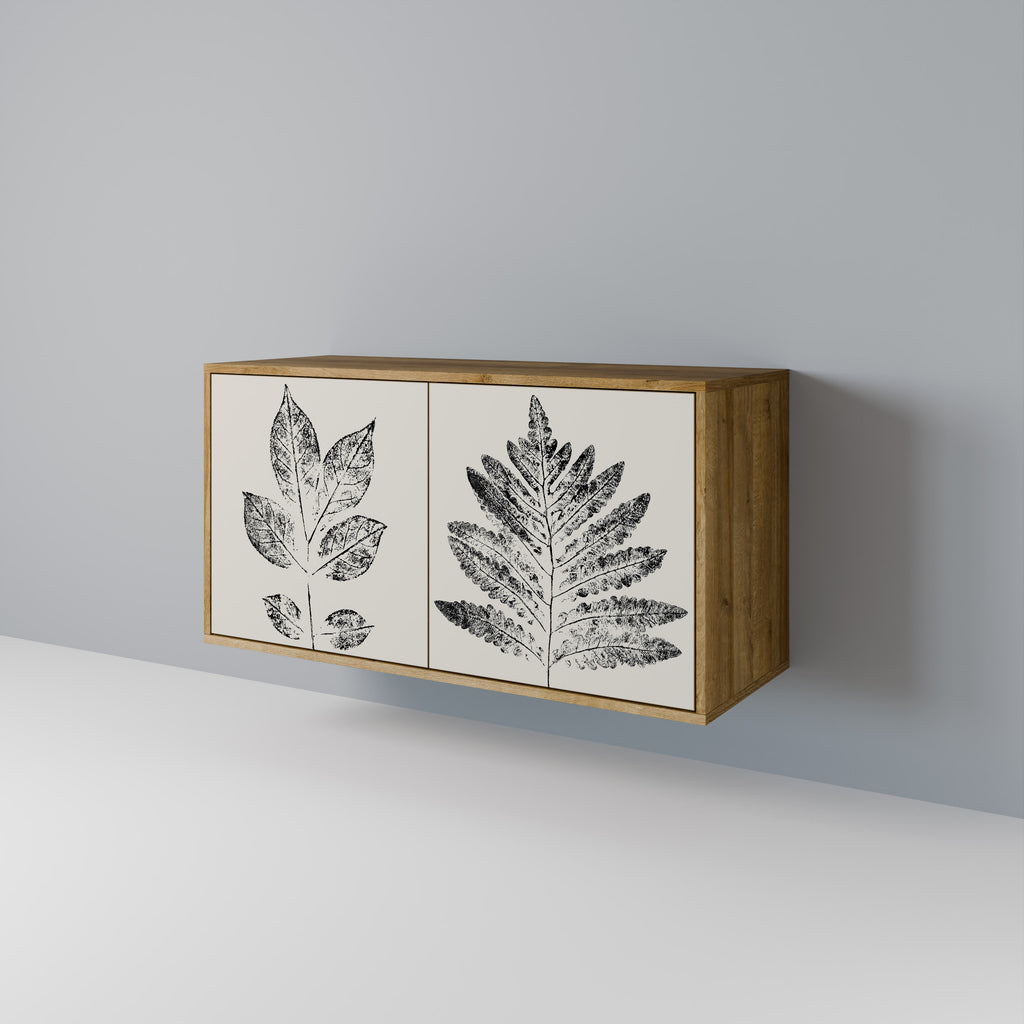 LEAFY STAMPS 2-Door Sideboard in Oak Effect