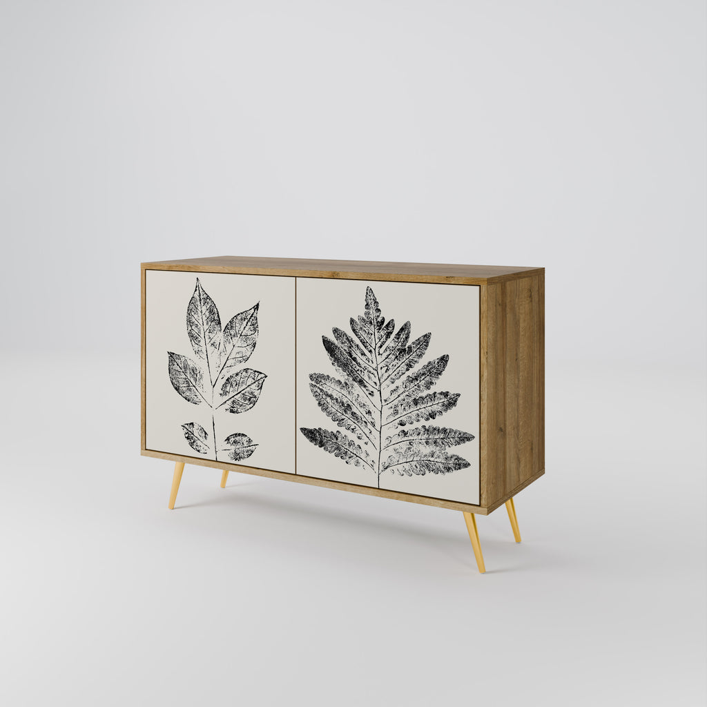 LEAFY STAMPS 2-Door Sideboard in Oak Effect