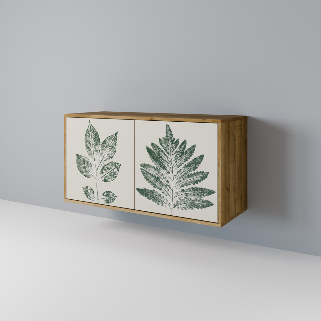 GREEN LEAFY STAMPS 2-Door Sideboard in Oak Effect