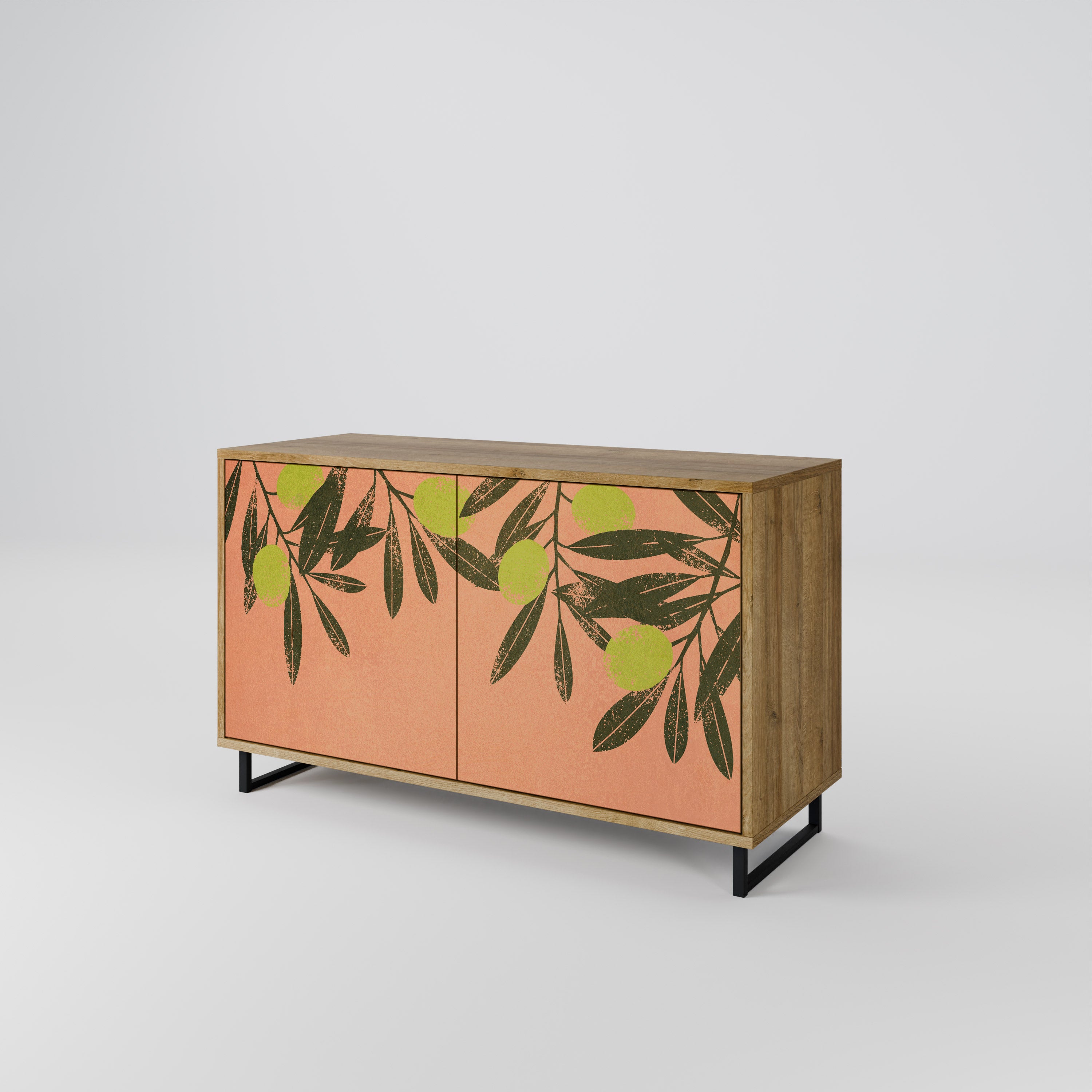 JUICY OLIVES 2-Door Sideboard in Oak Effect