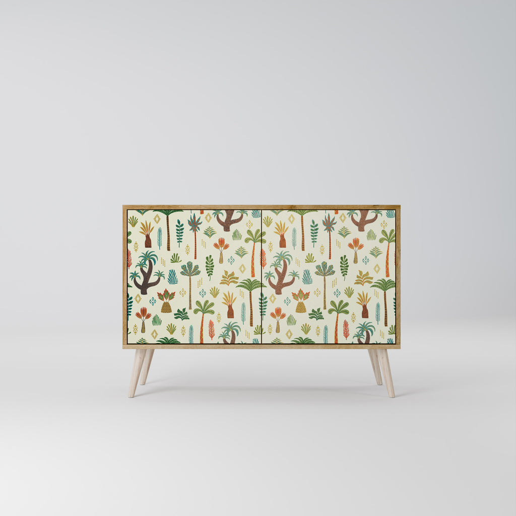 Aparador de 2 puertas PALM SPRING con efecto roble