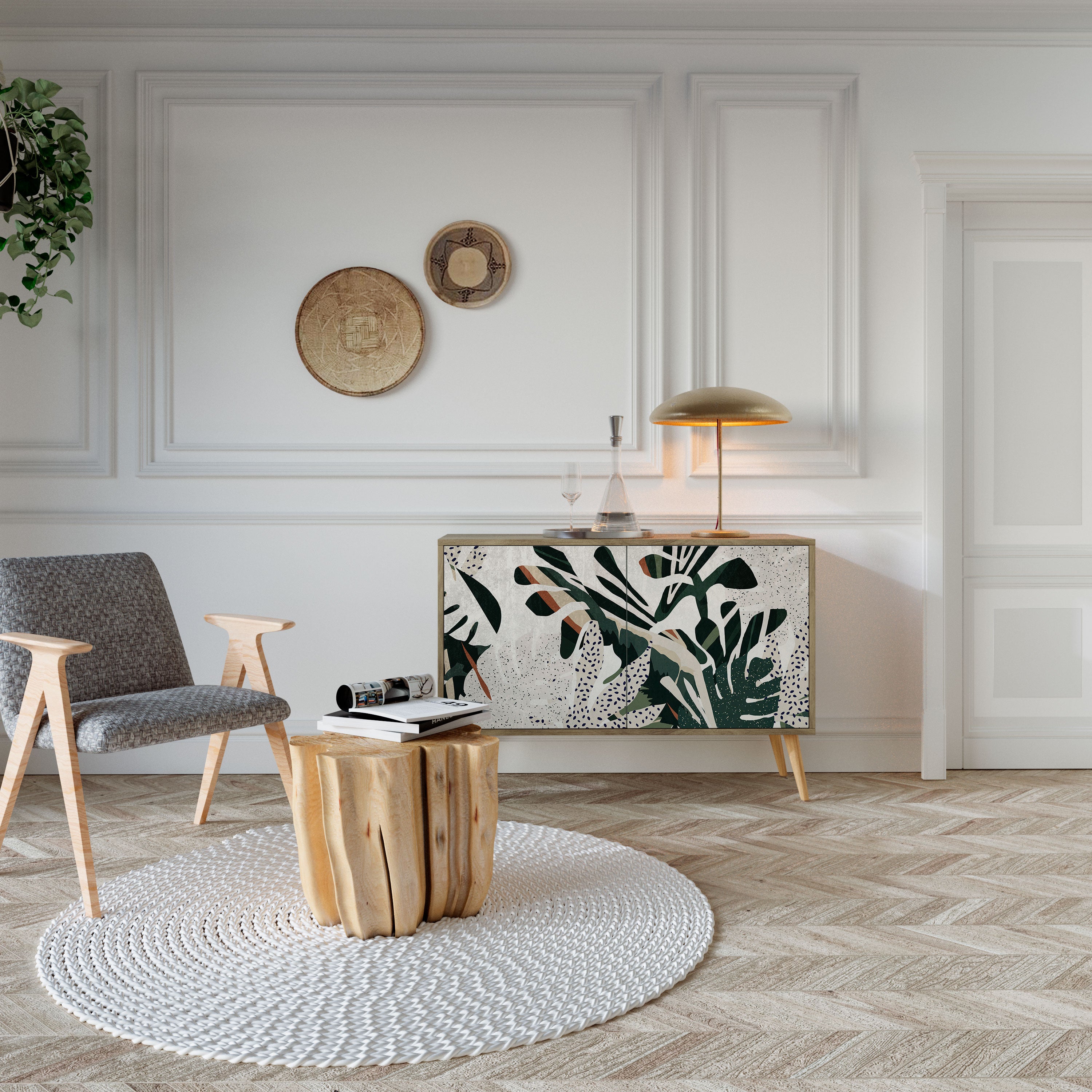 VERDURE FORMATION 2-Door Sideboard in Oak Effect