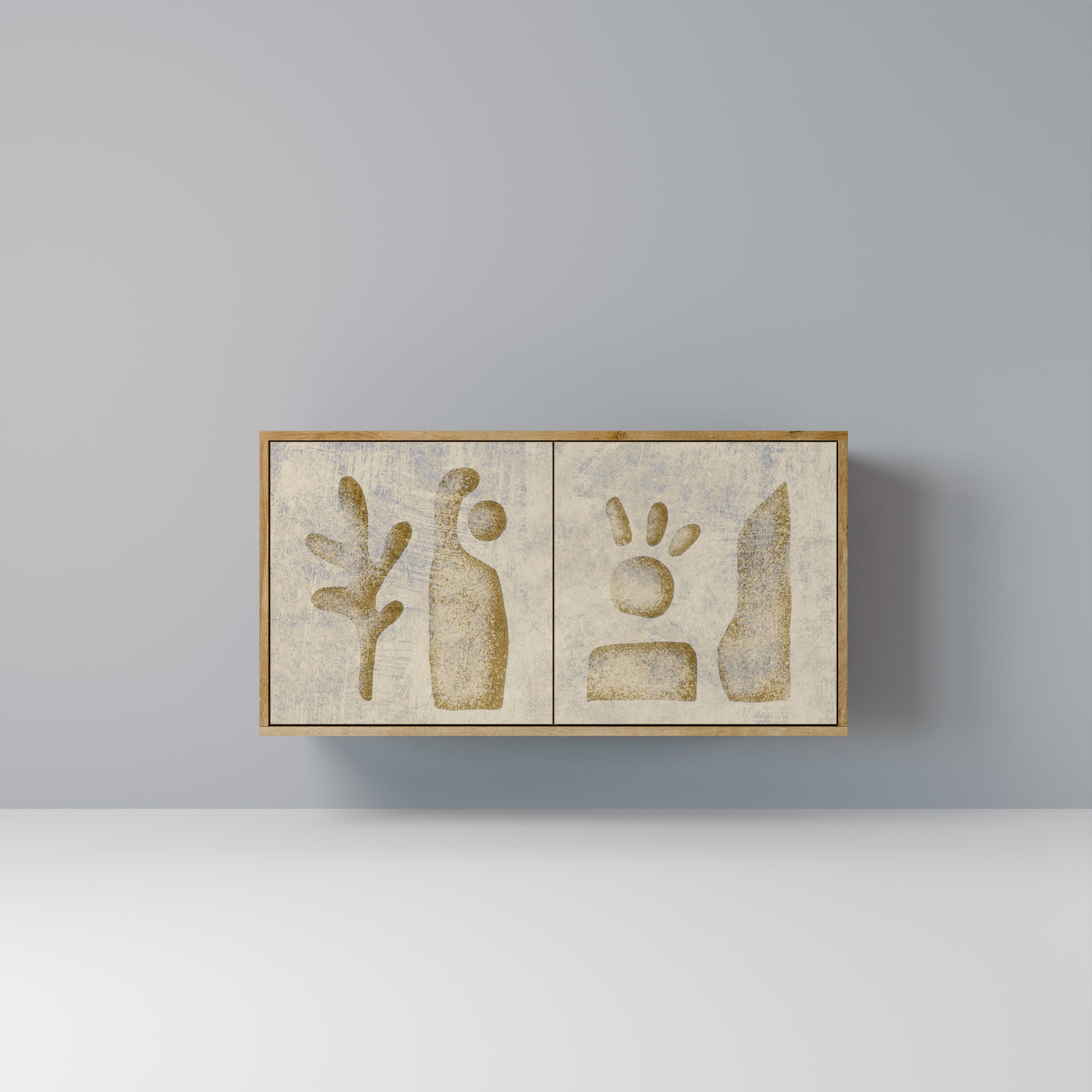 SAND SCULPTURES 2-Door Sideboard in Oak Effect