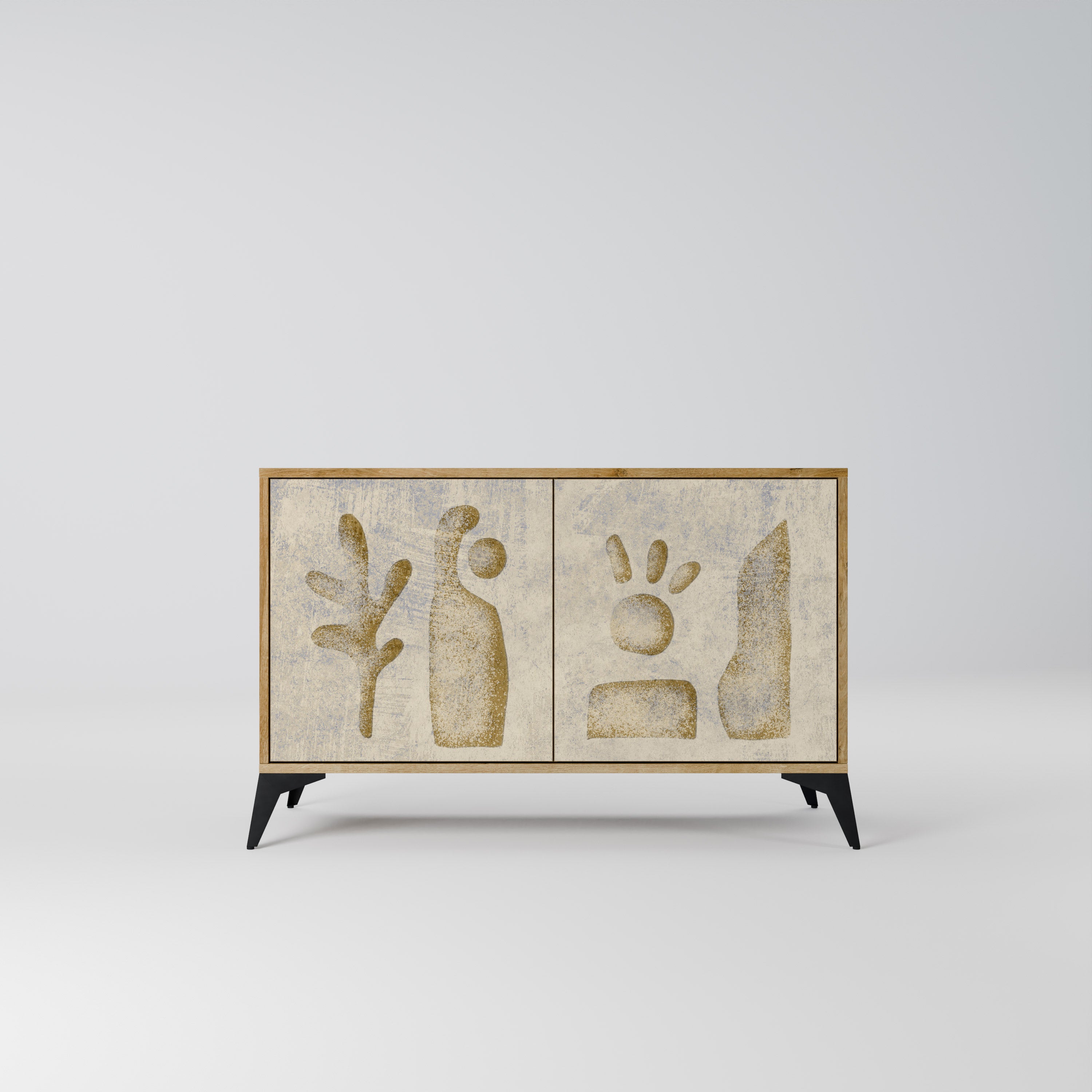 SAND SCULPTURES 2-Door Sideboard in Oak Effect