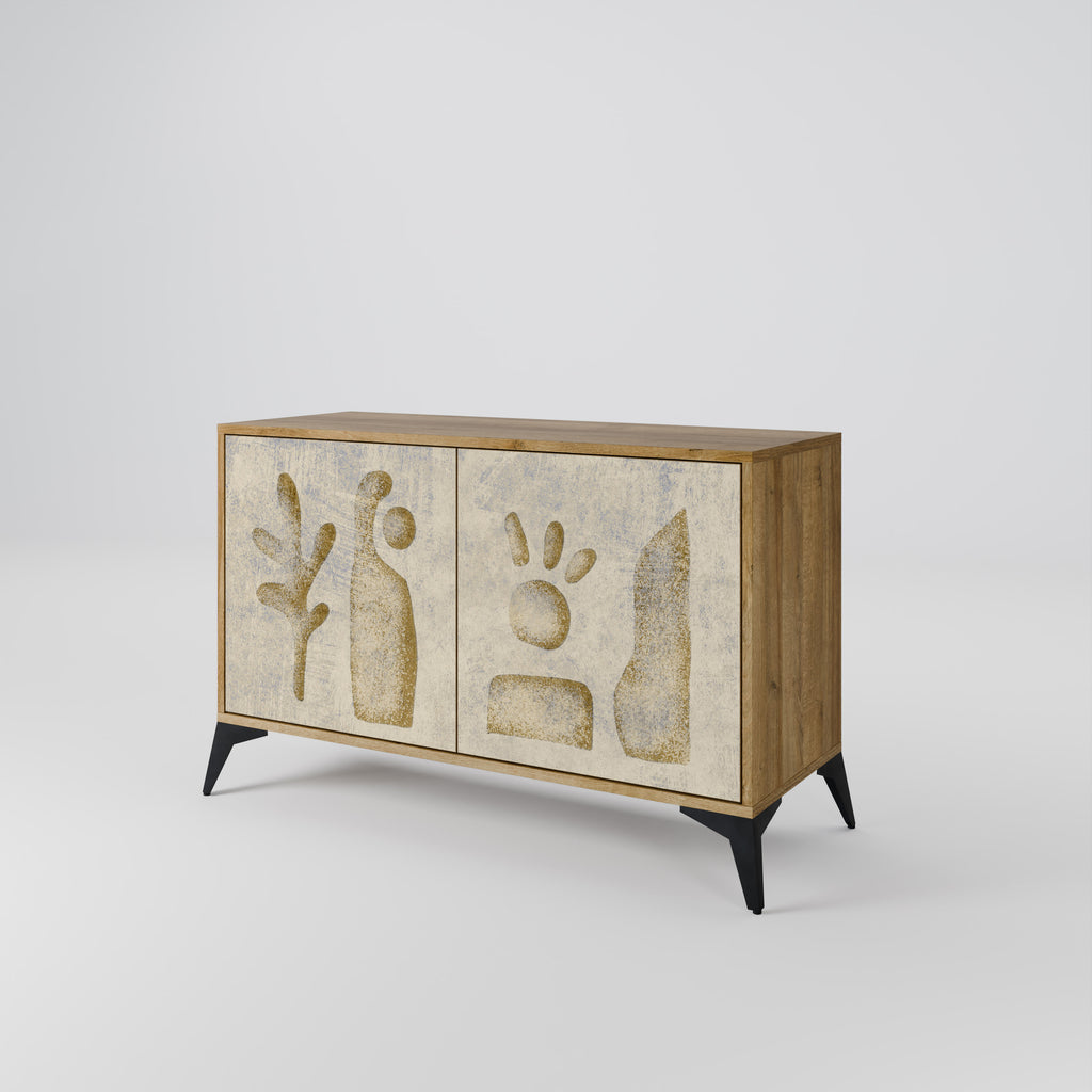 SAND SCULPTURES 2-Door Sideboard in Oak Effect