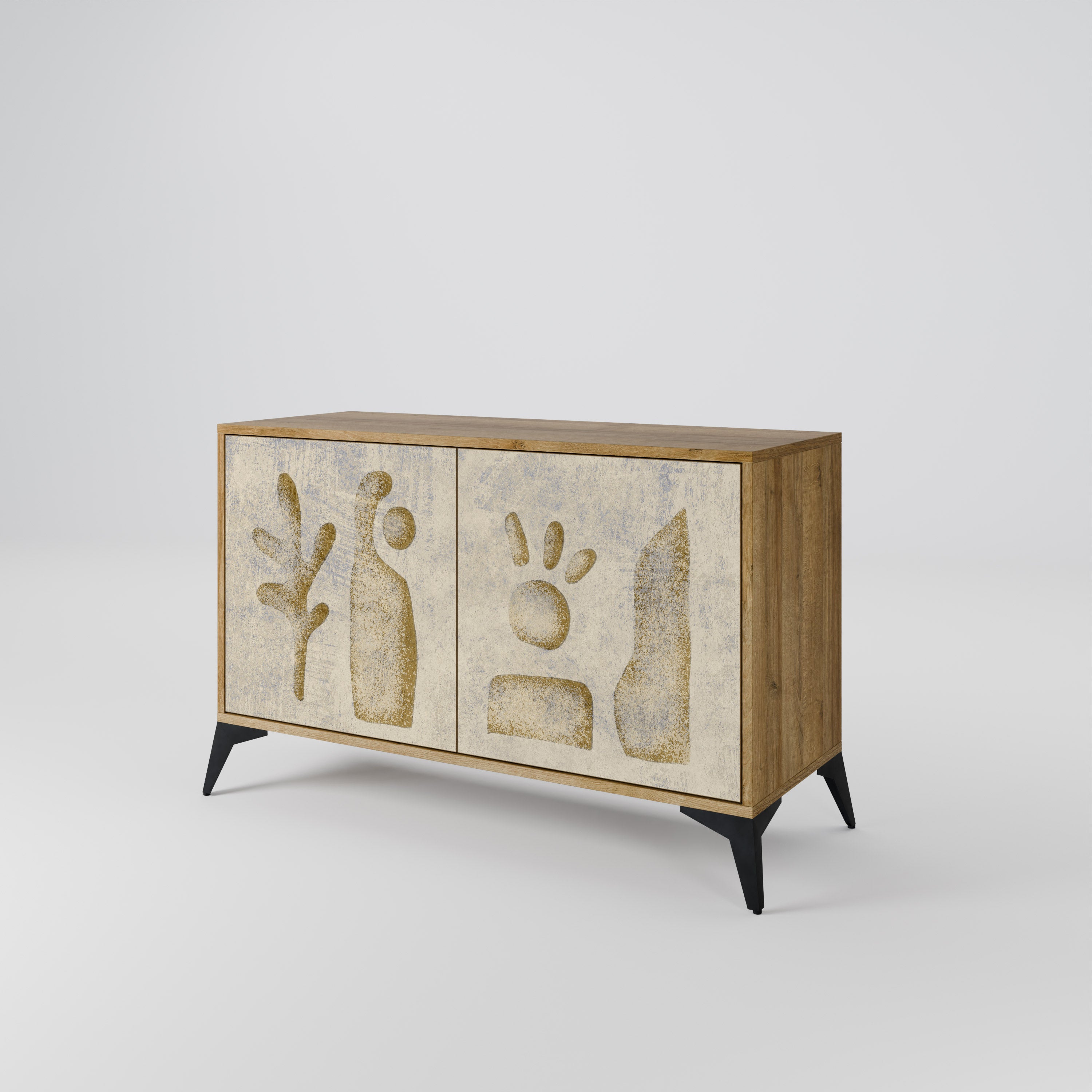 SAND SCULPTURES 2-Door Sideboard in Oak Effect
