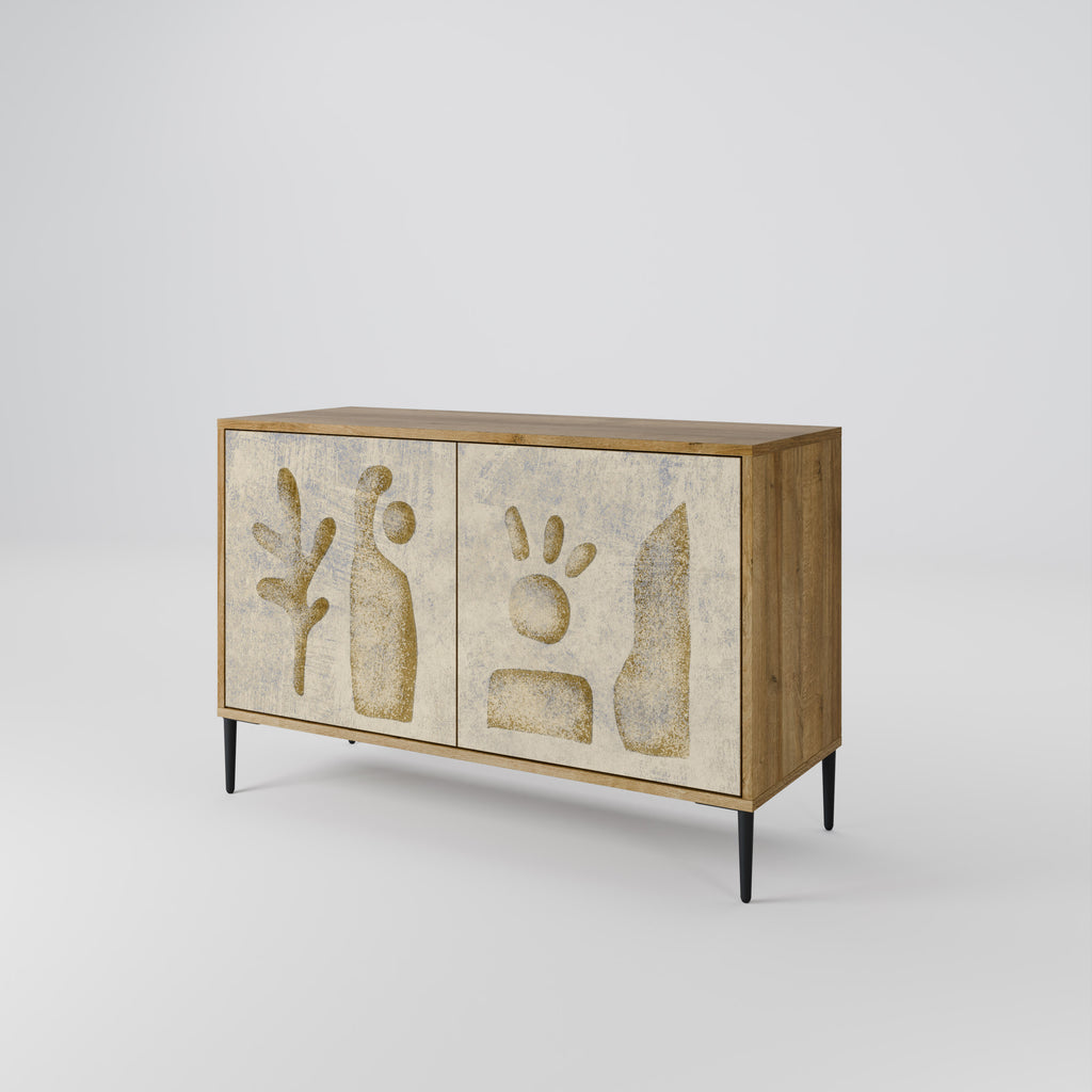 SAND SCULPTURES 2-Door Sideboard in Oak Effect