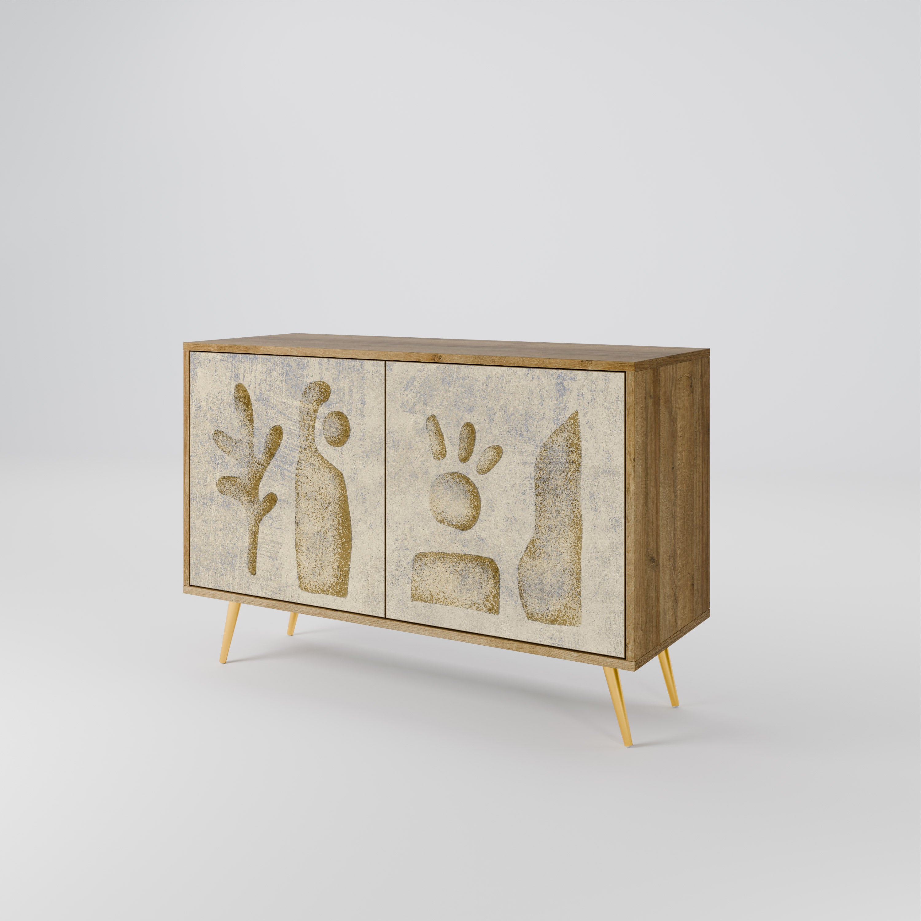 SAND SCULPTURES 2-Door Sideboard in Oak Effect