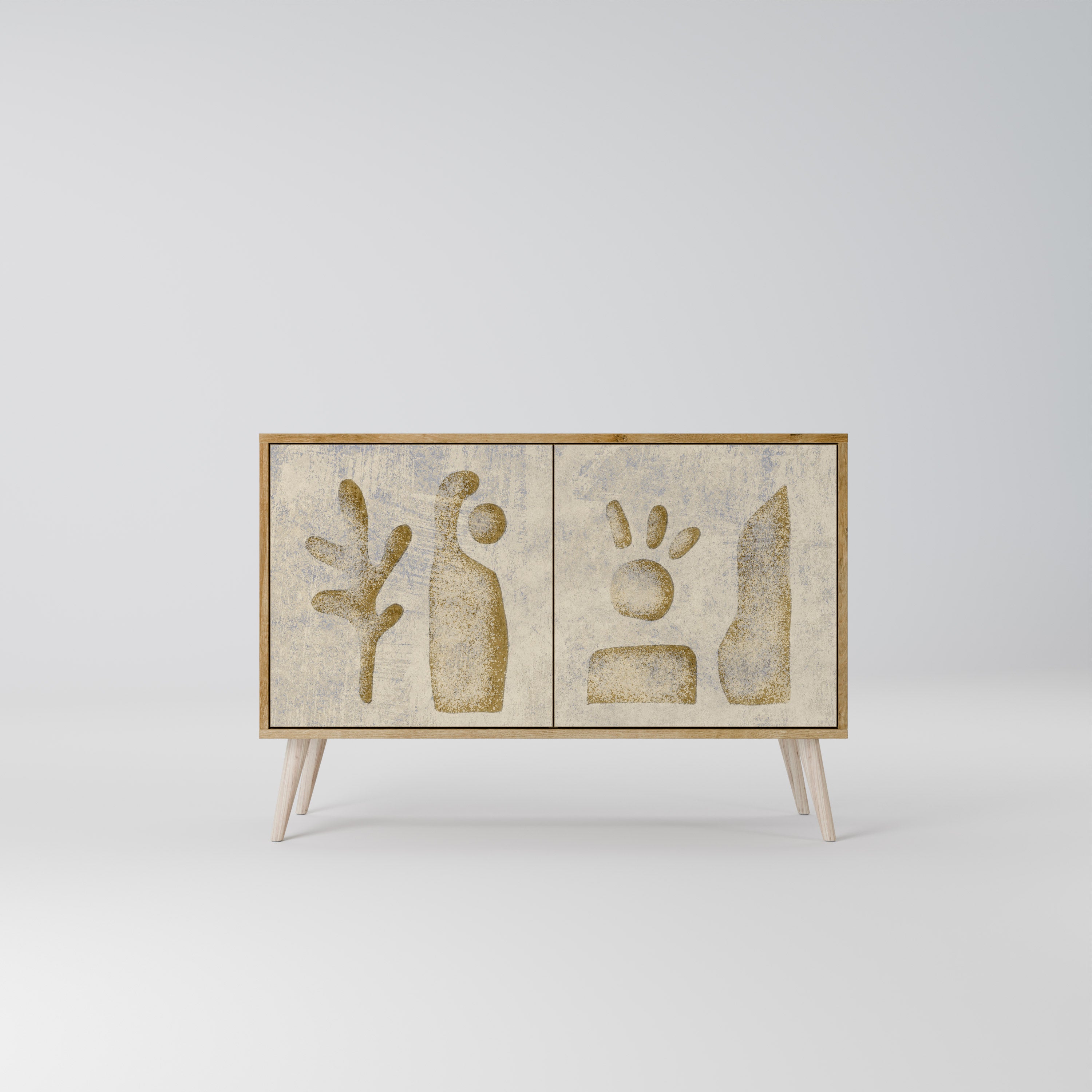 SAND SCULPTURES 2-Door Sideboard in Oak Effect