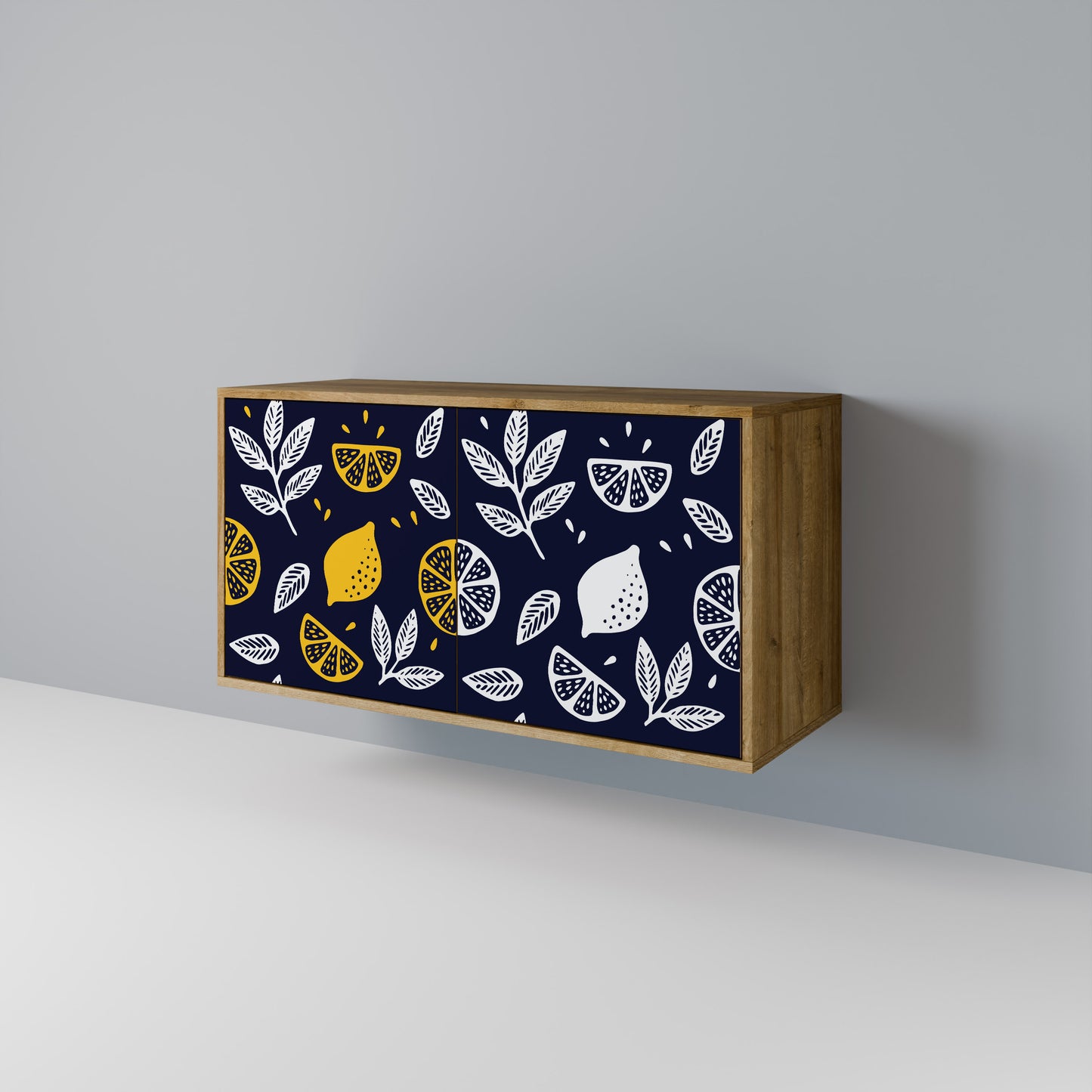 CITRUS BLACK AND WHITE Aparador de 2 Puertas