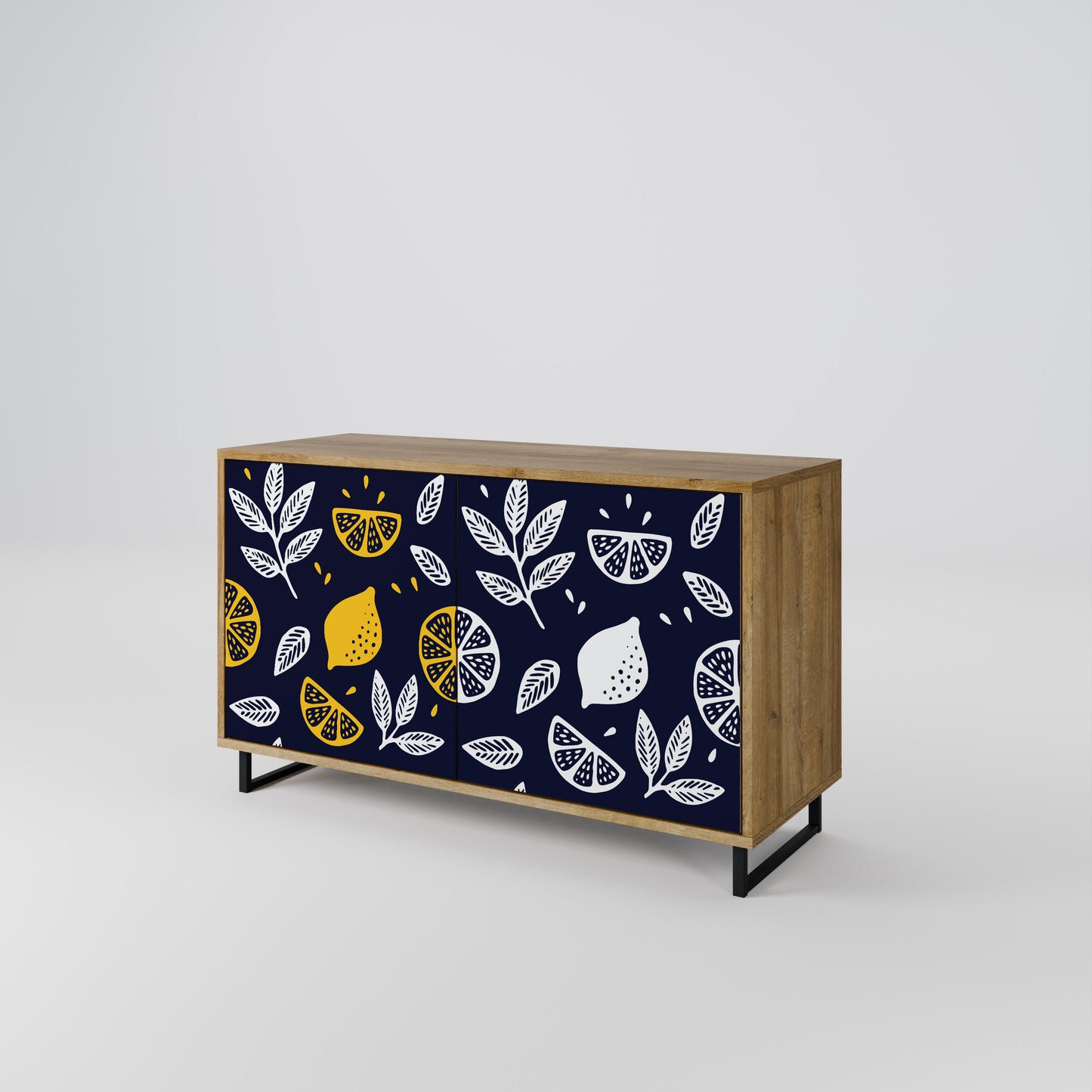 CITRUS BLACK AND WHITE Aparador de 2 Puertas
