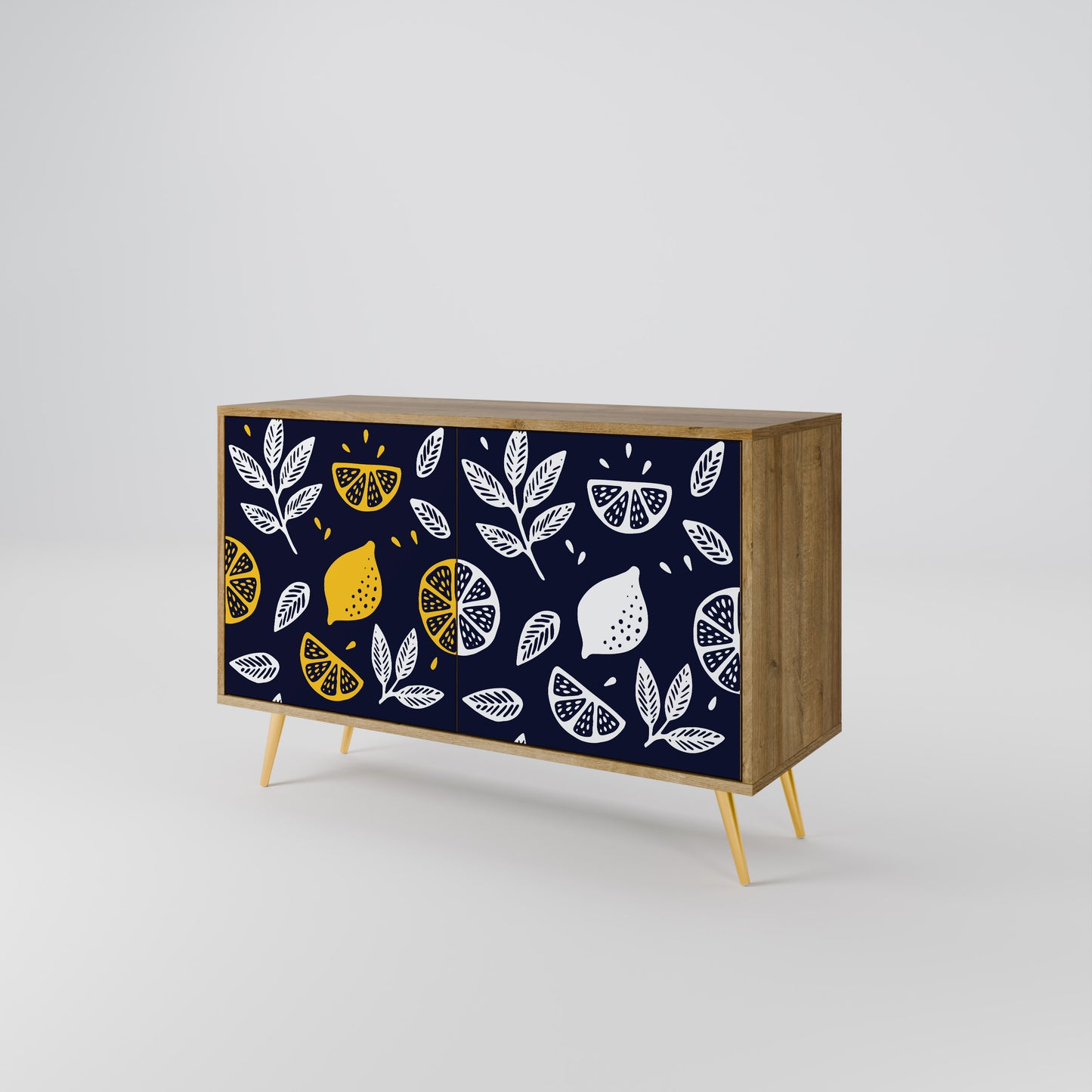 CITRUS BLACK AND WHITE Aparador de 2 Puertas