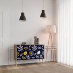 CITRUS BLACK AND WHITE Aparador de 2 Puertas en Efecto Roble