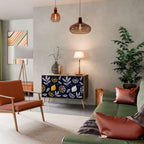 CITRUS BLACK AND WHITE Aparador de 2 Puertas en Efecto Roble