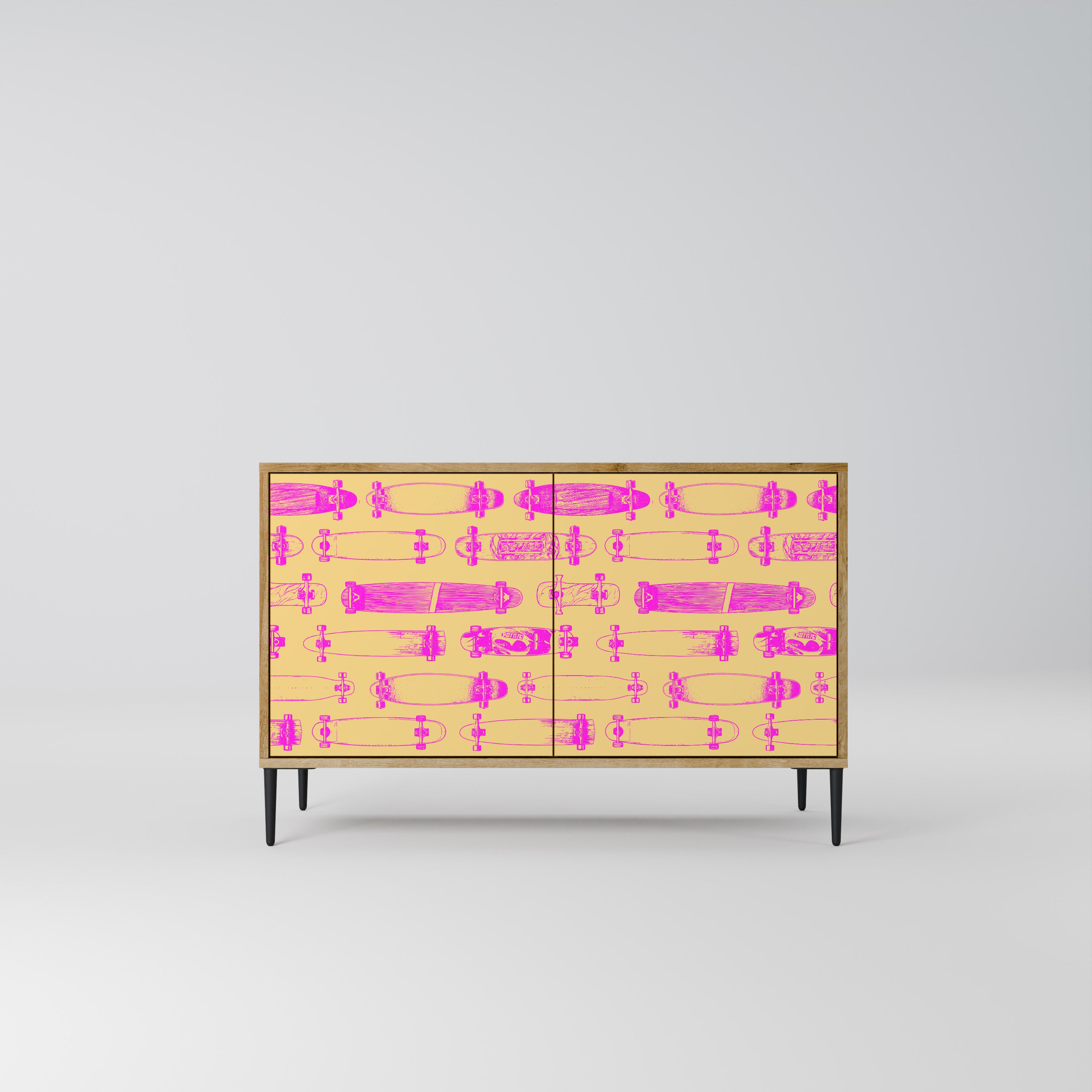 SKATEBOARD ARTISTRY 2-Door Sideboard in Oak Effect