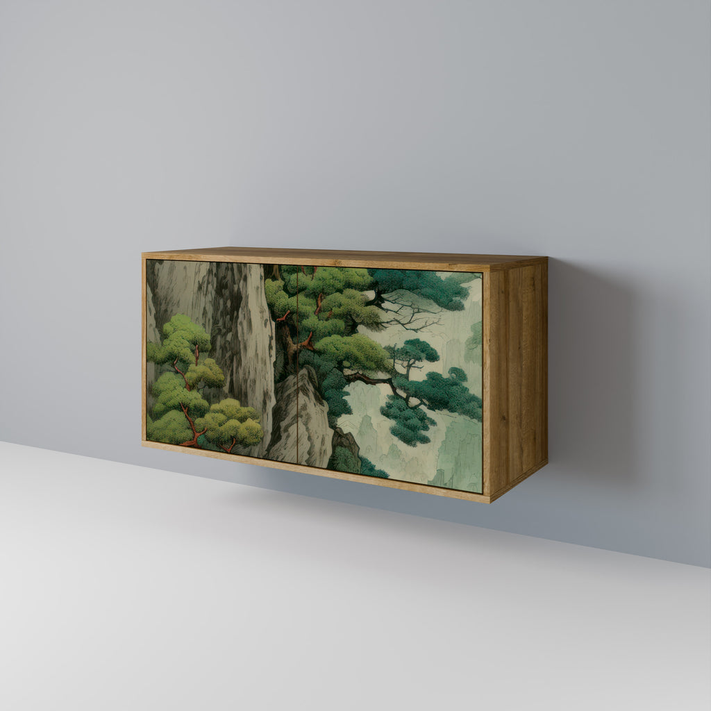 VERDURE ABYSS 2-Door Sideboard in Oak Effect