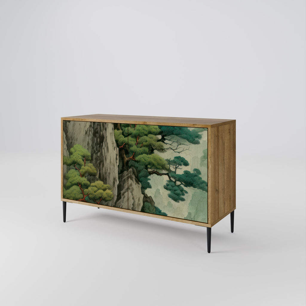 VERDURE ABYSS 2-Door Sideboard in Oak Effect