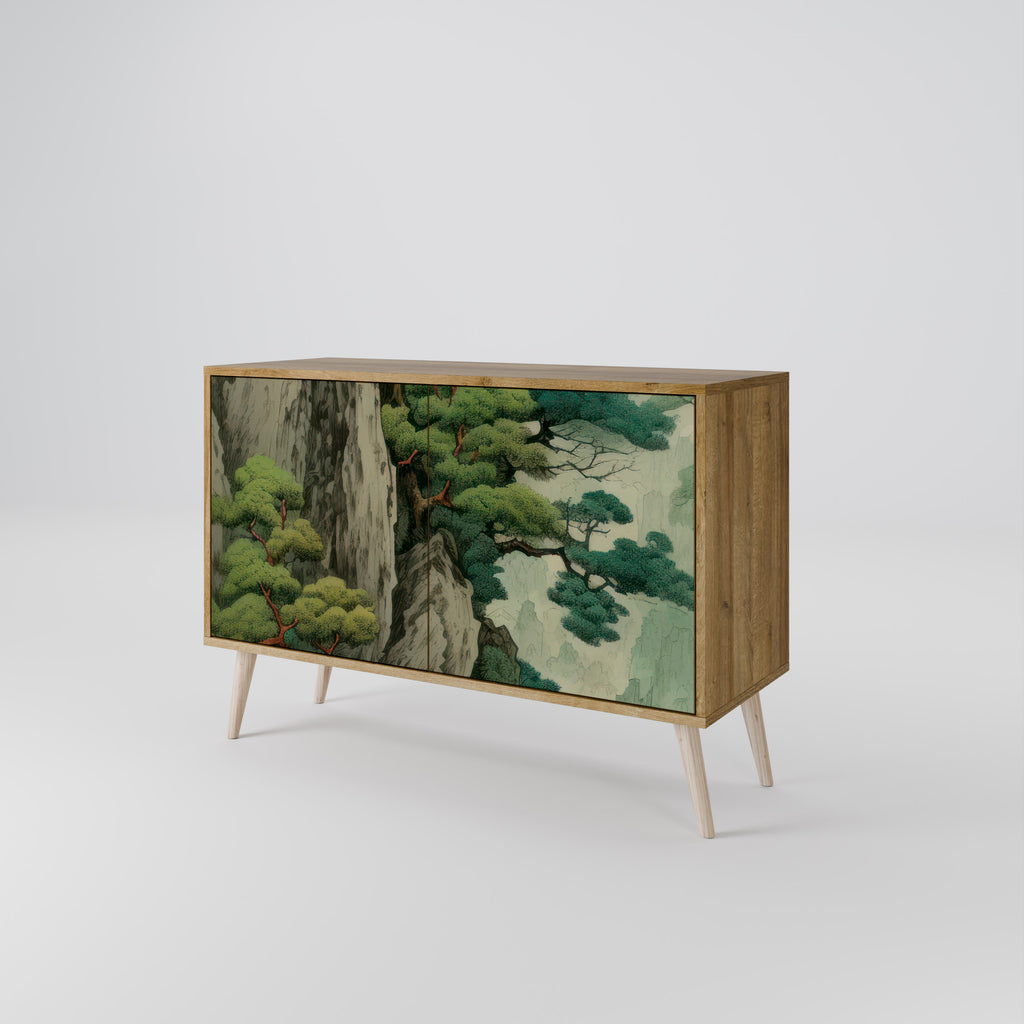 VERDURE ABYSS 2-Door Sideboard in Oak Effect