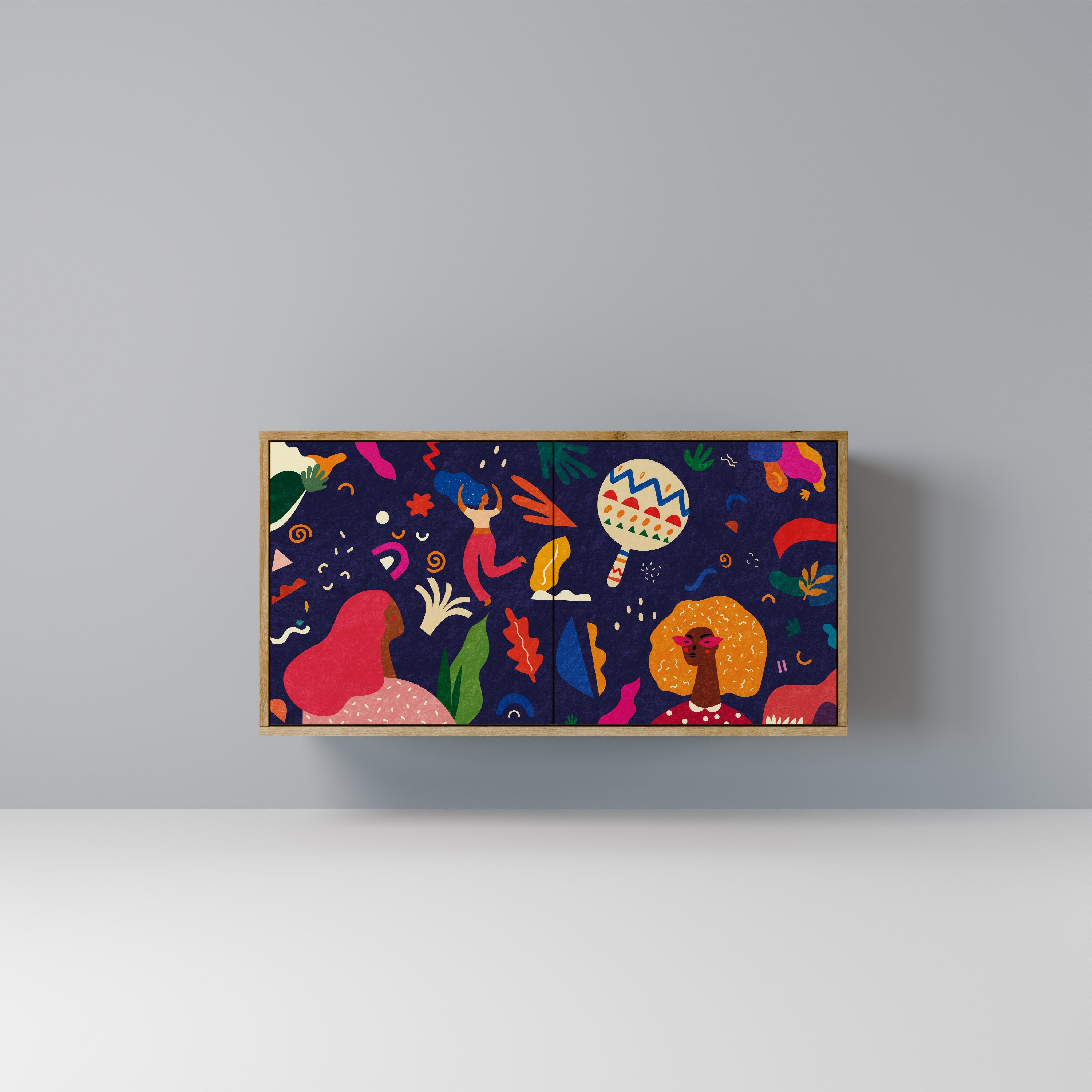 FESTIVE PLEASURES 2-Door Sideboard in Oak Effect