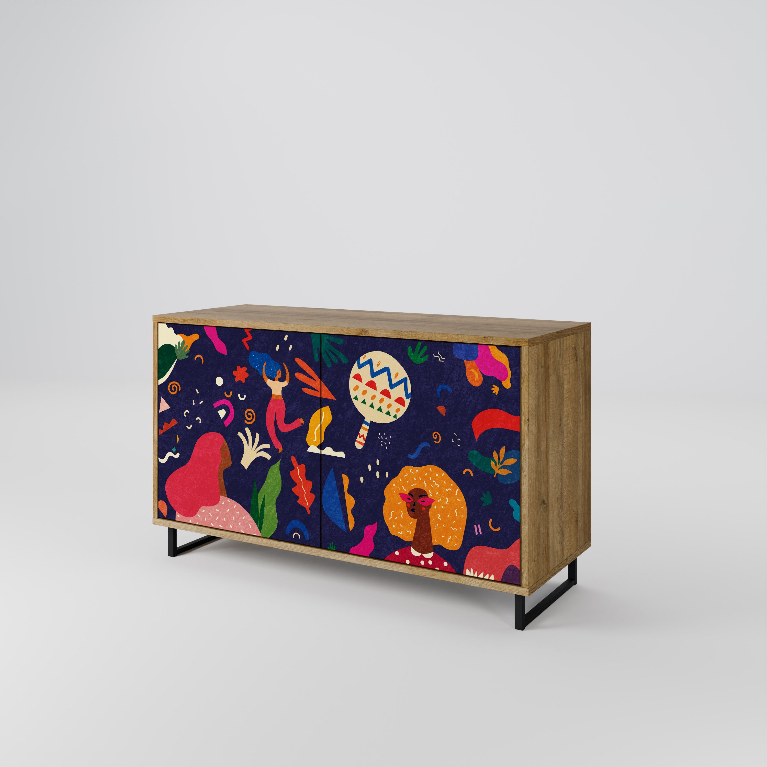 FESTIVE PLEASURES 2-Door Sideboard in Oak Effect
