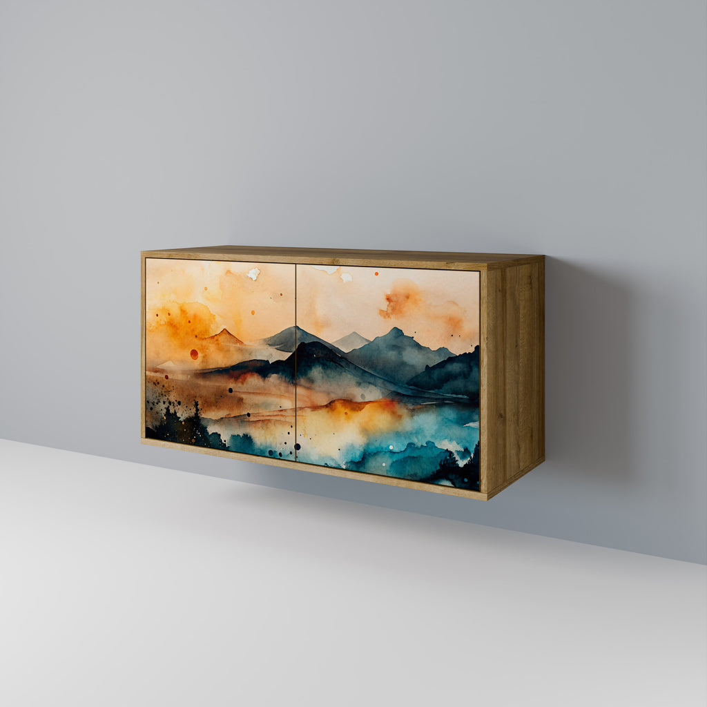 OMINOUS MOUNTAINS 2-Door Sideboard in Oak Effect