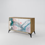 VELVET CROSSING Aparador de 2 Puertas en Efecto Roble