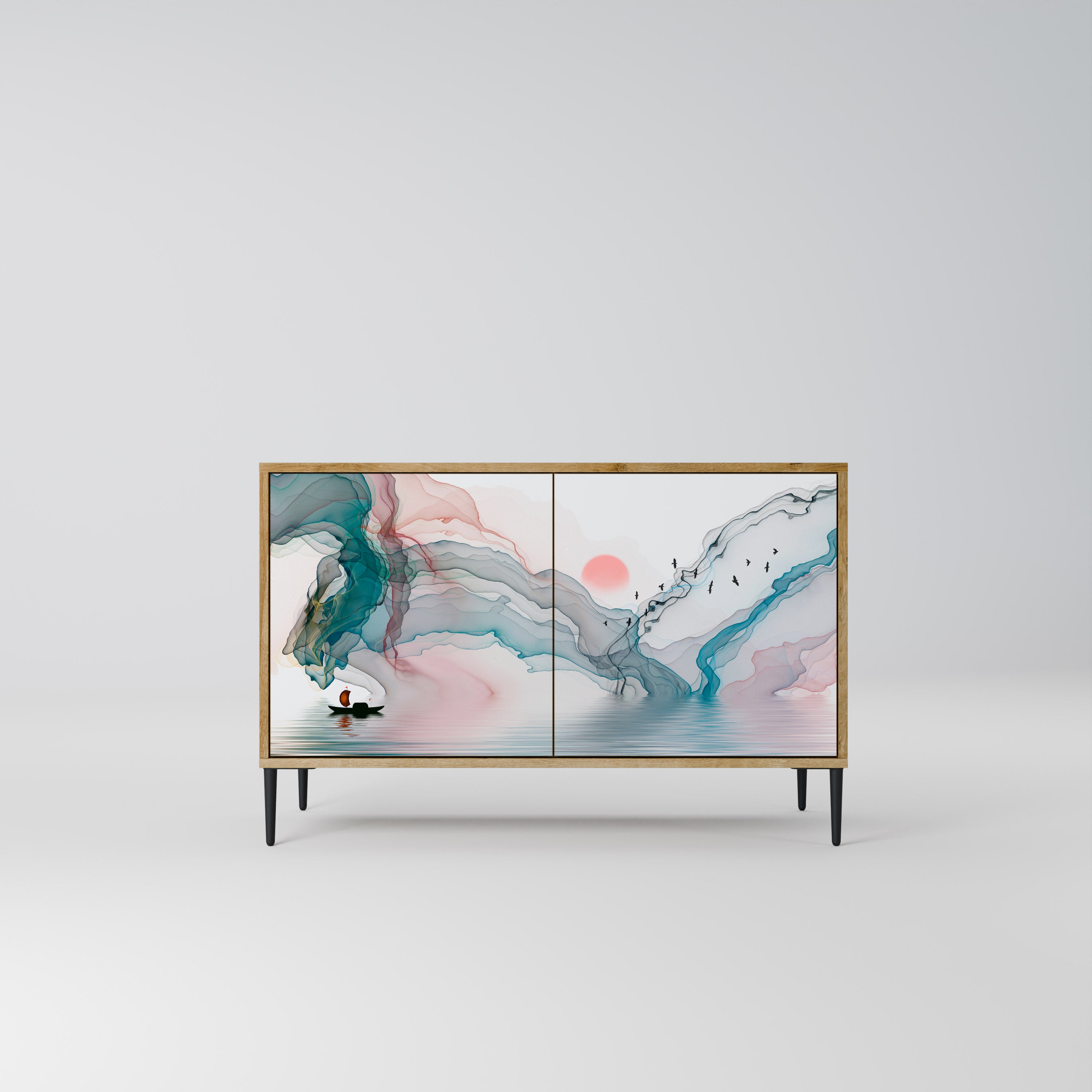 VELVET CROSSING 2-Door Sideboard in Oak Effect