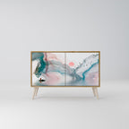 VELVET CROSSING Aparador de 2 Puertas en Efecto Roble