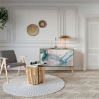 VELVET CROSSING Aparador de 2 Puertas en Efecto Roble