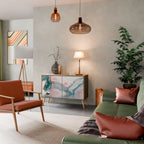 VELVET CROSSING Aparador de 2 Puertas en Efecto Roble