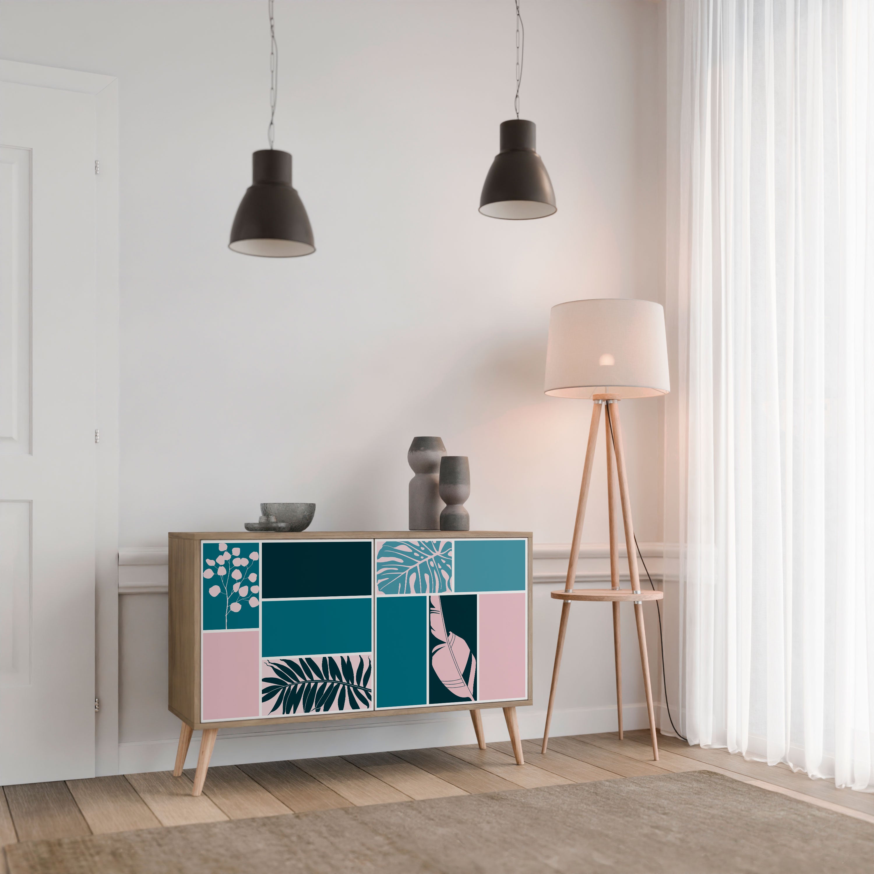 COMBINATION OF SHAPES 2-Door Sideboard in Oak Effect