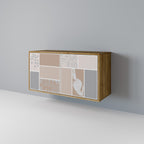 TROPICAL SHAPES Aparador de 2 Puertas en Efecto Roble