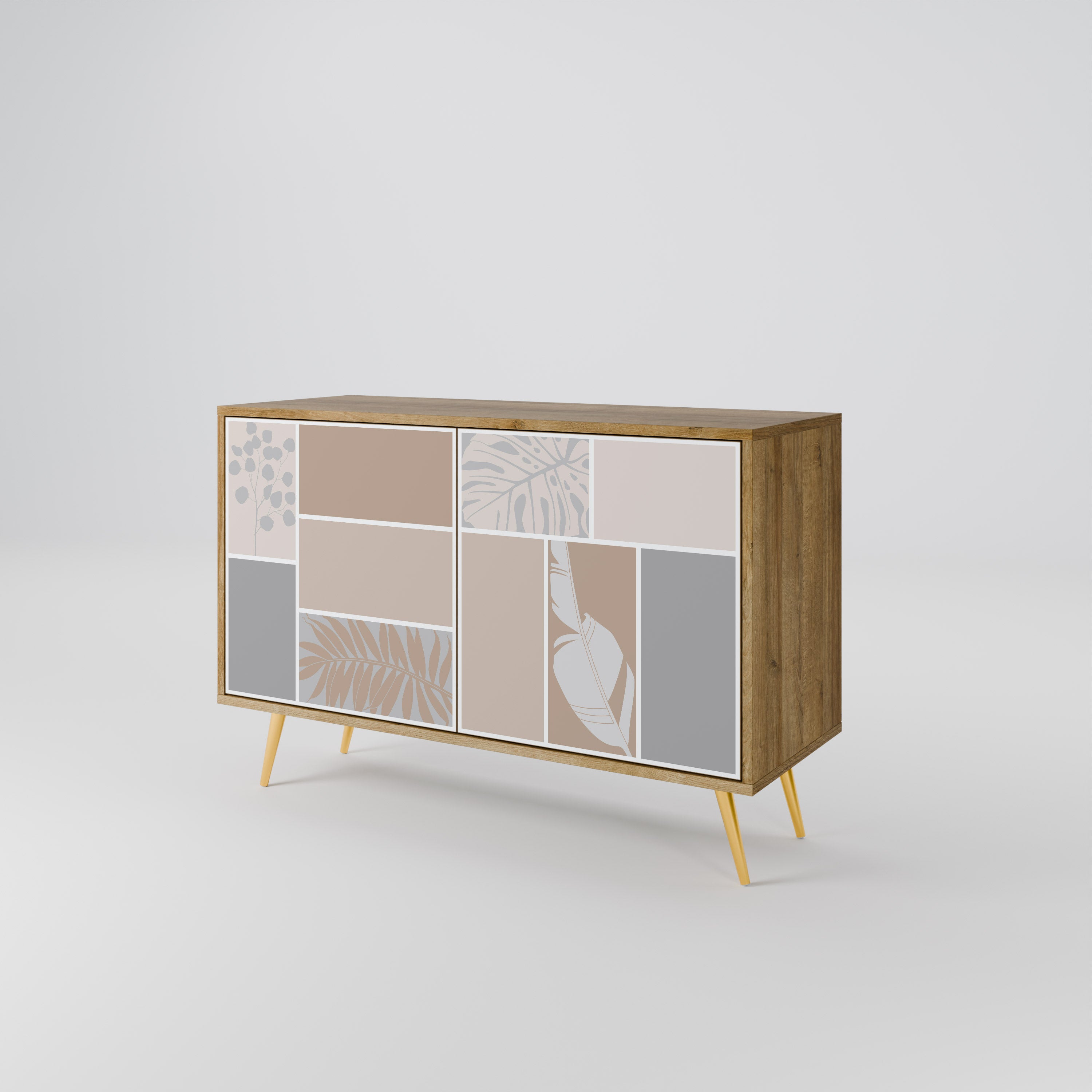TROPICAL SHAPES 2-Door Sideboard in Oak Effect