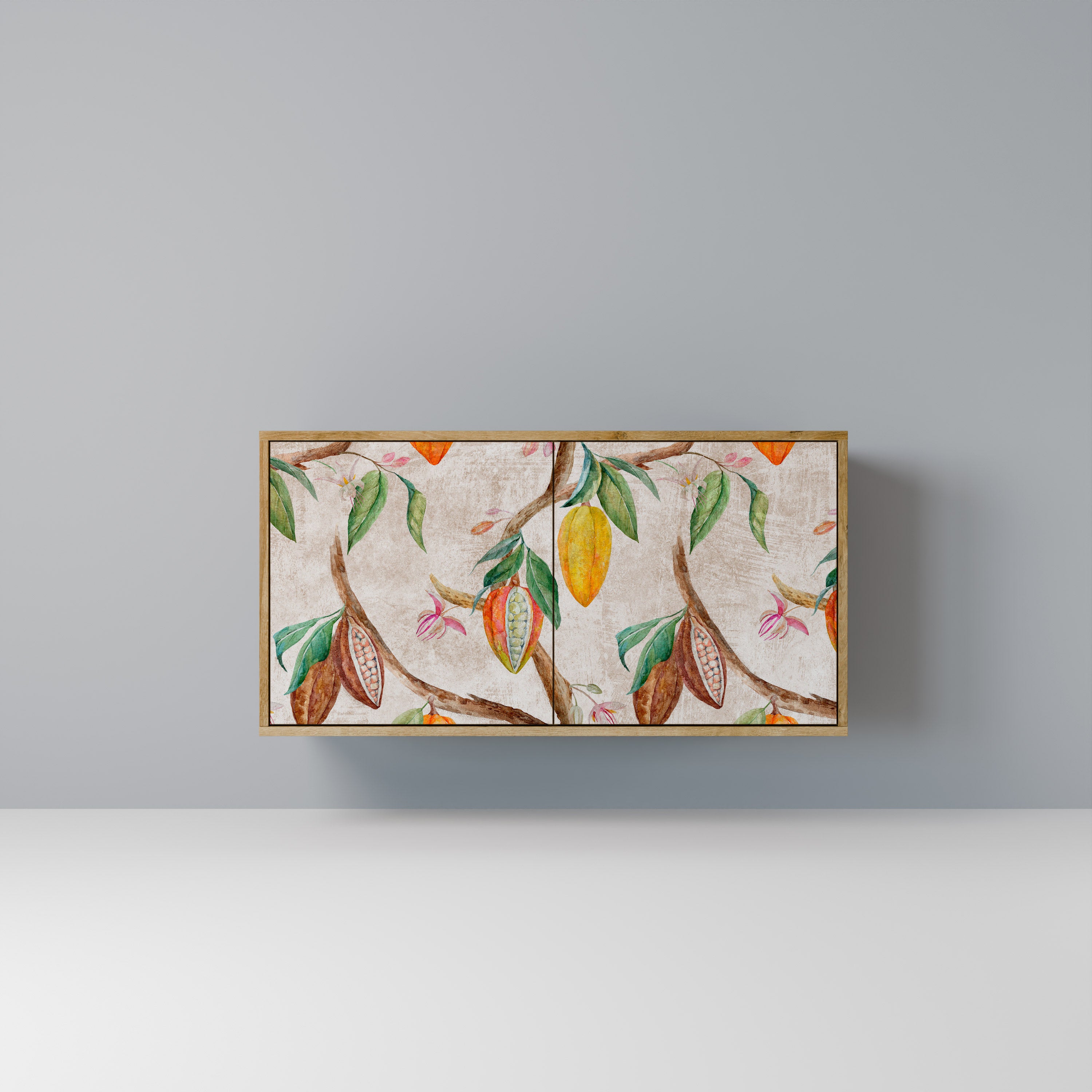 COCOA FRUITS 2-Door Sideboard in Oak Effect