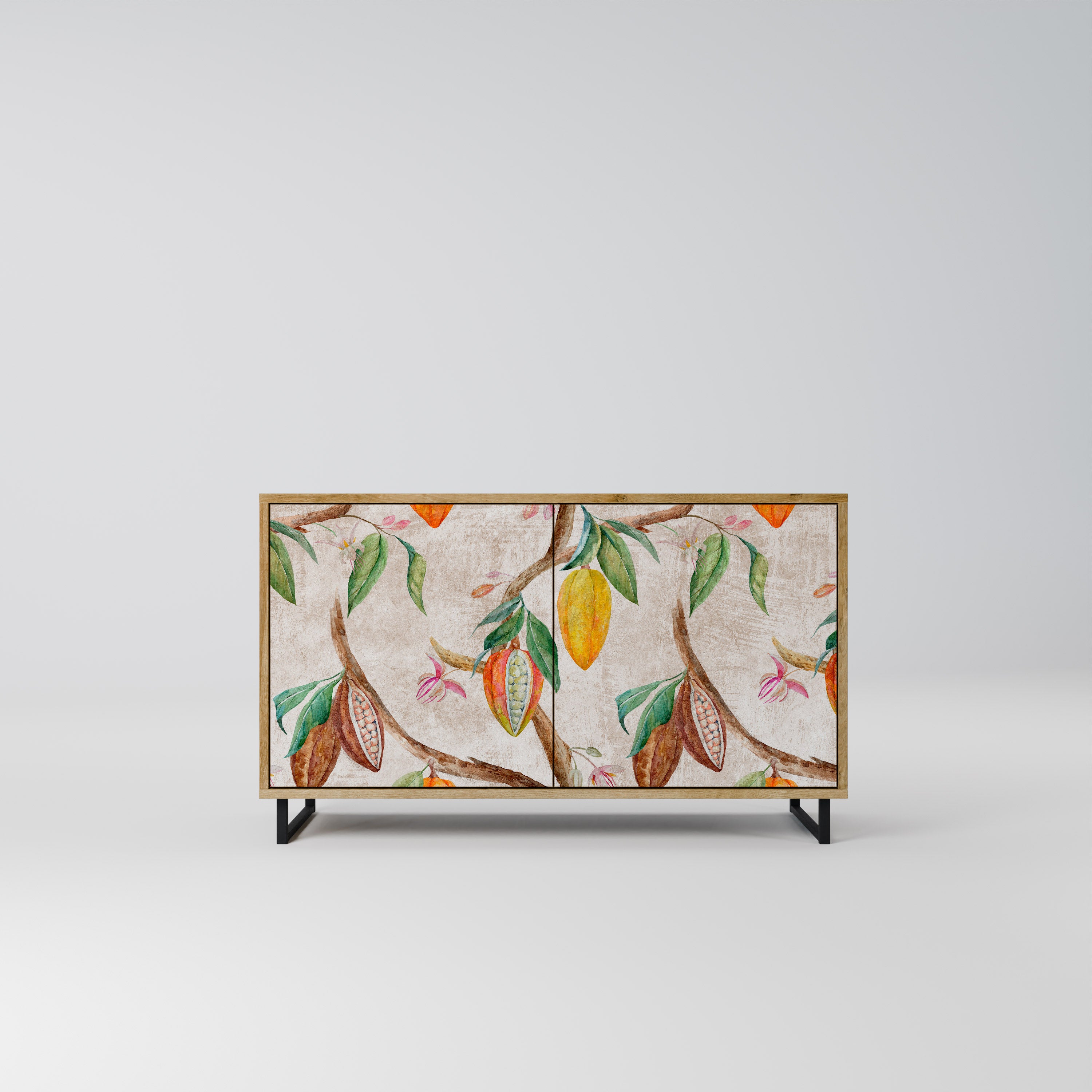 COCOA FRUITS 2-Door Sideboard in Oak Effect