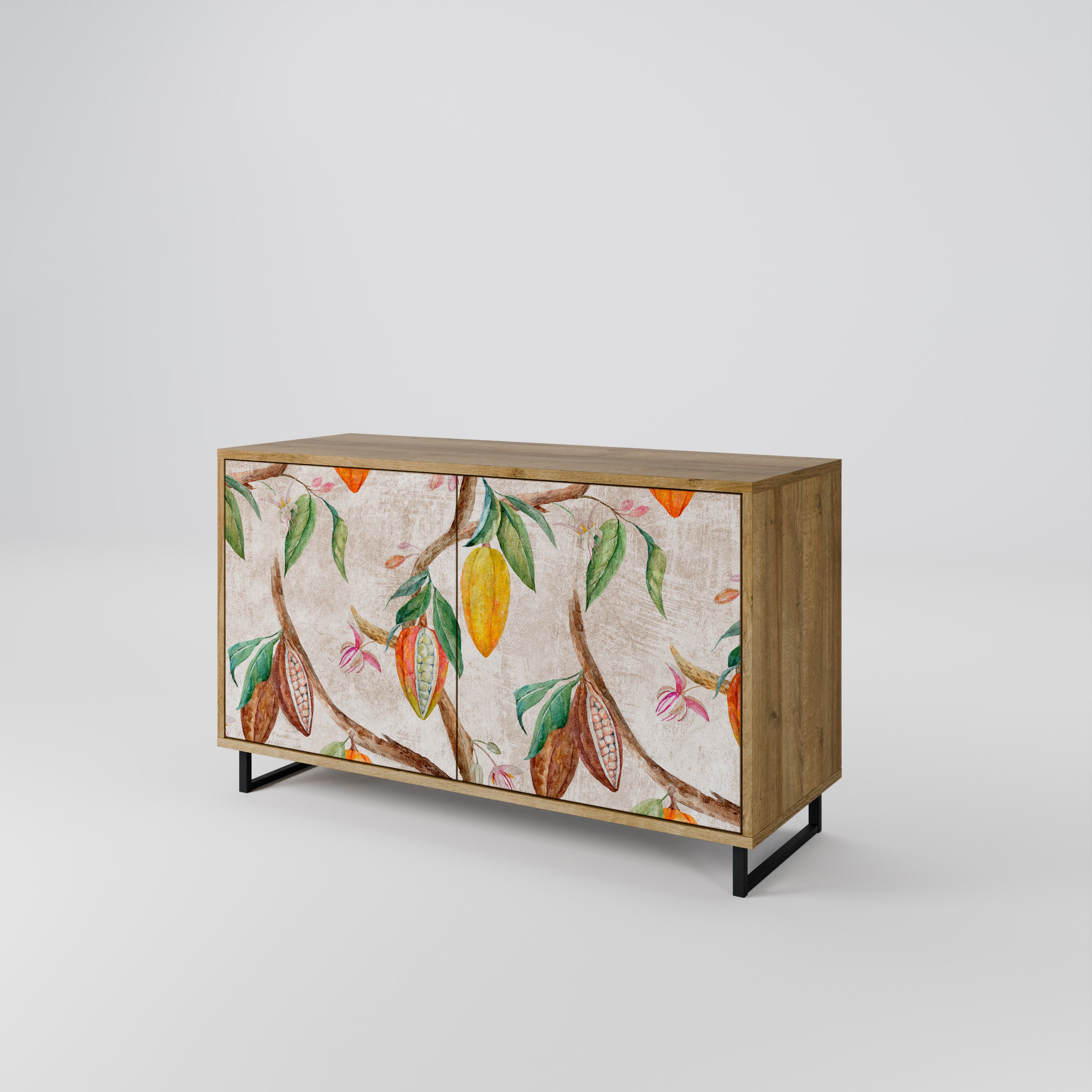 COCOA FRUITS 2-Door Sideboard in Oak Effect