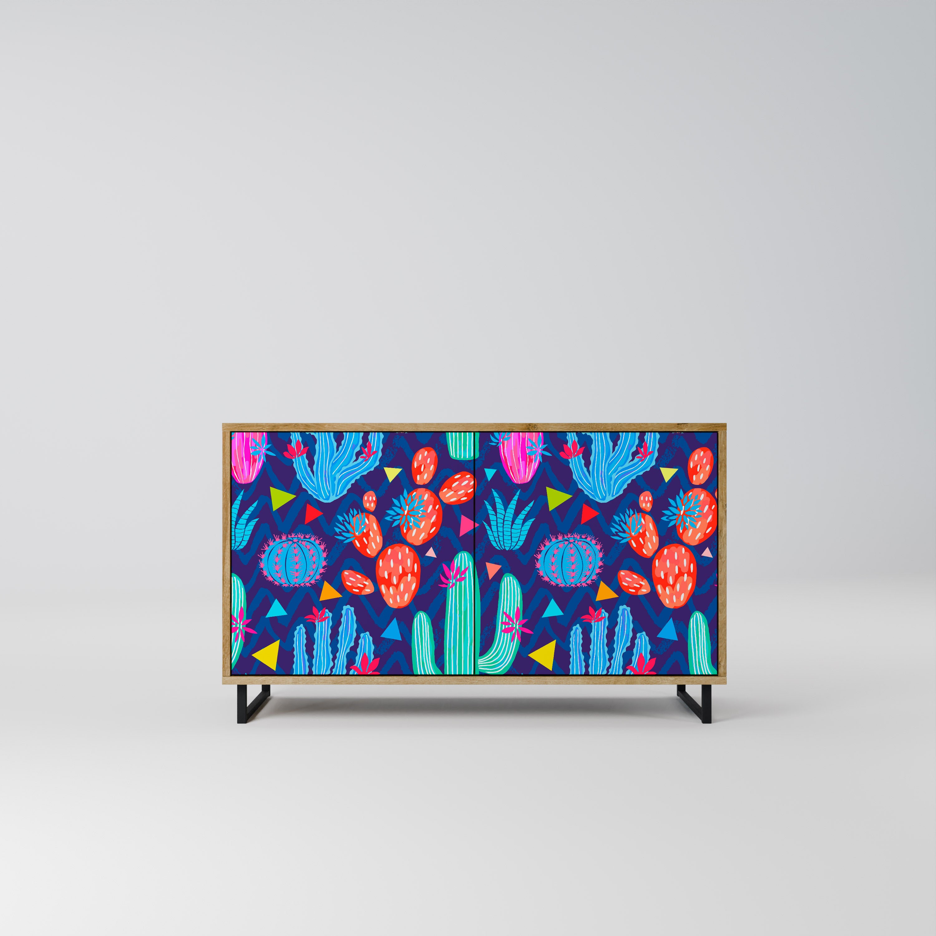 CACTUS VIBES 2-Door Sideboard in Oak Effect