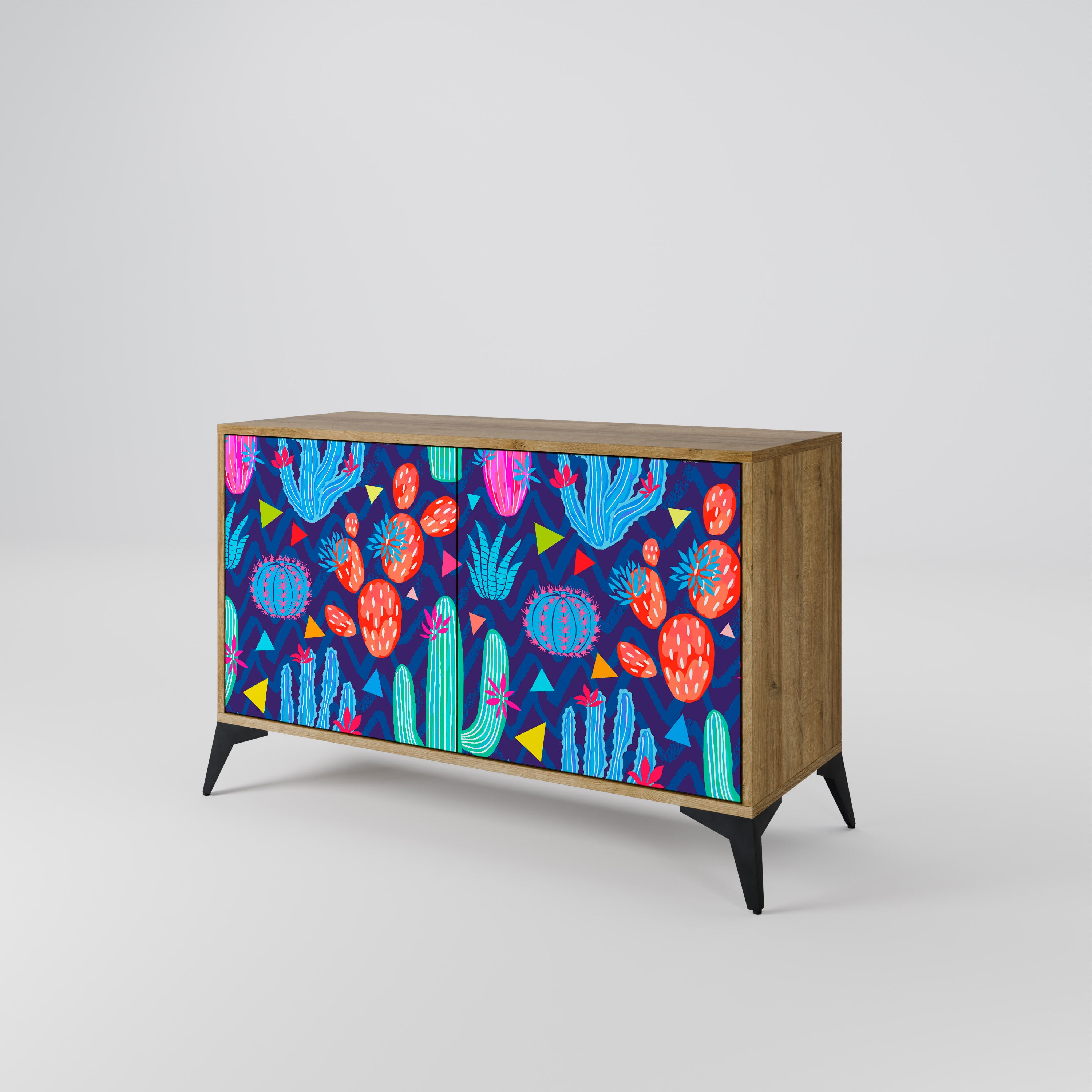 CACTUS VIBES 2-Door Sideboard in Oak Effect