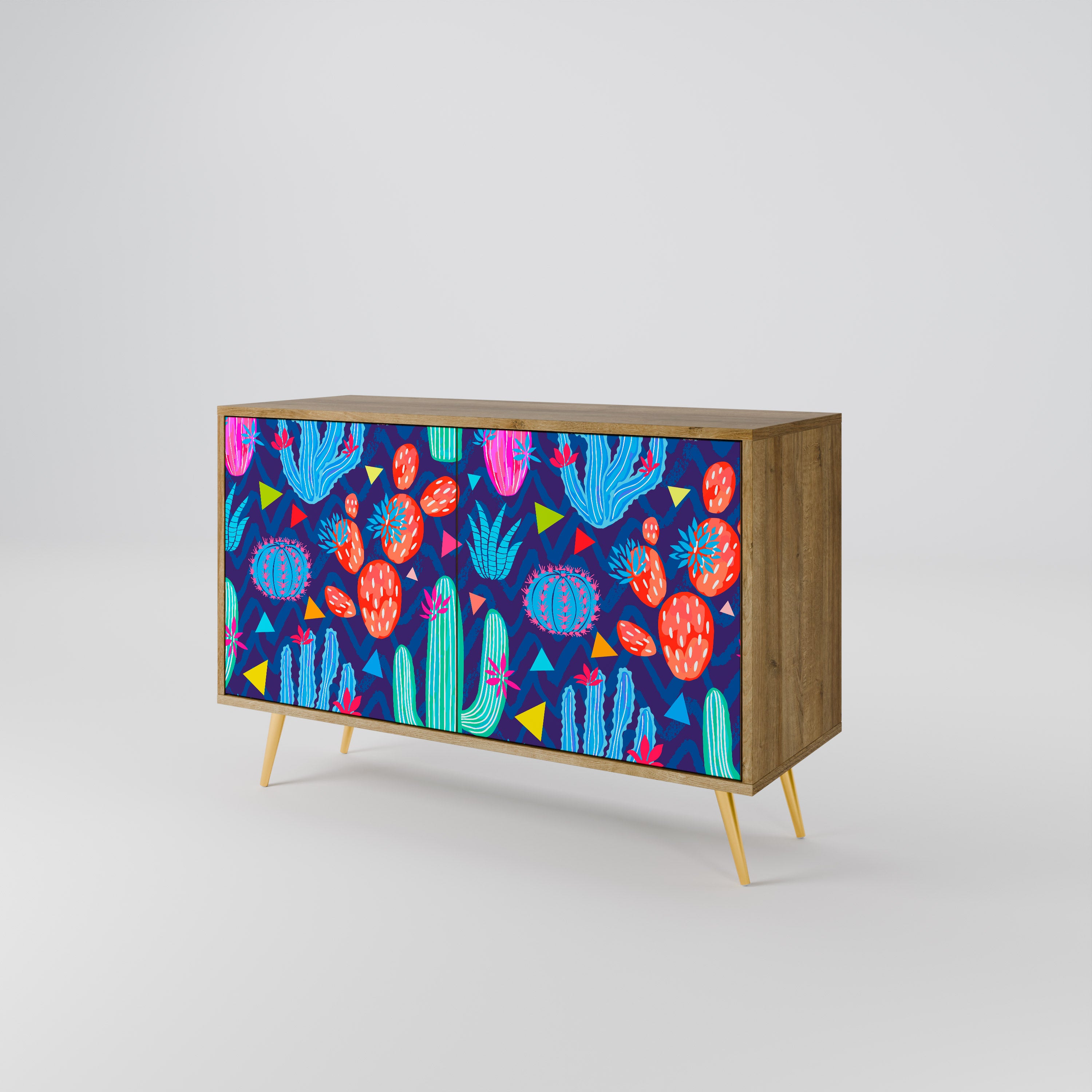 CACTUS VIBES 2-Door Sideboard in Oak Effect
