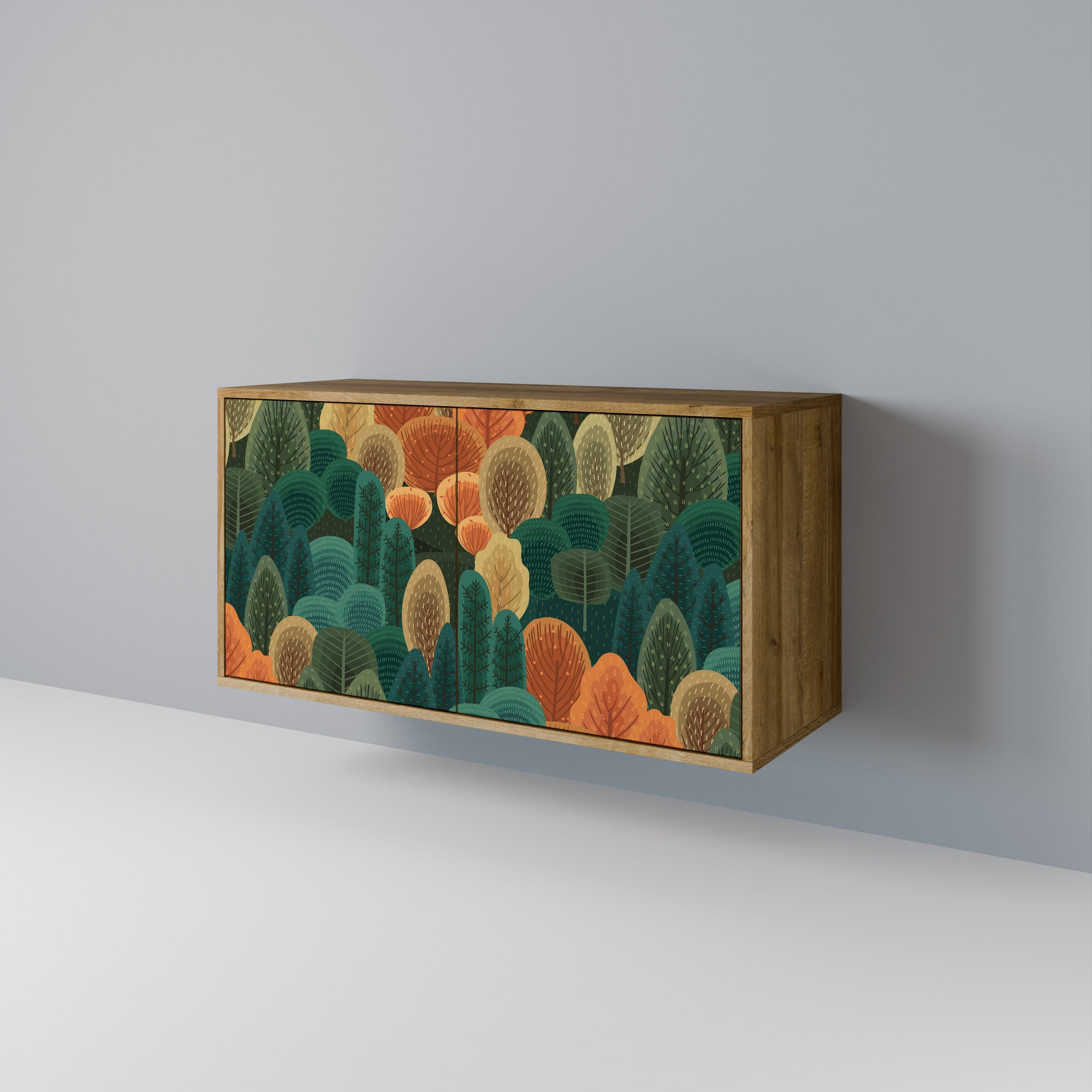 AUTUMN KALEIDOSCOPE 2-Door Sideboard in Oak Effect