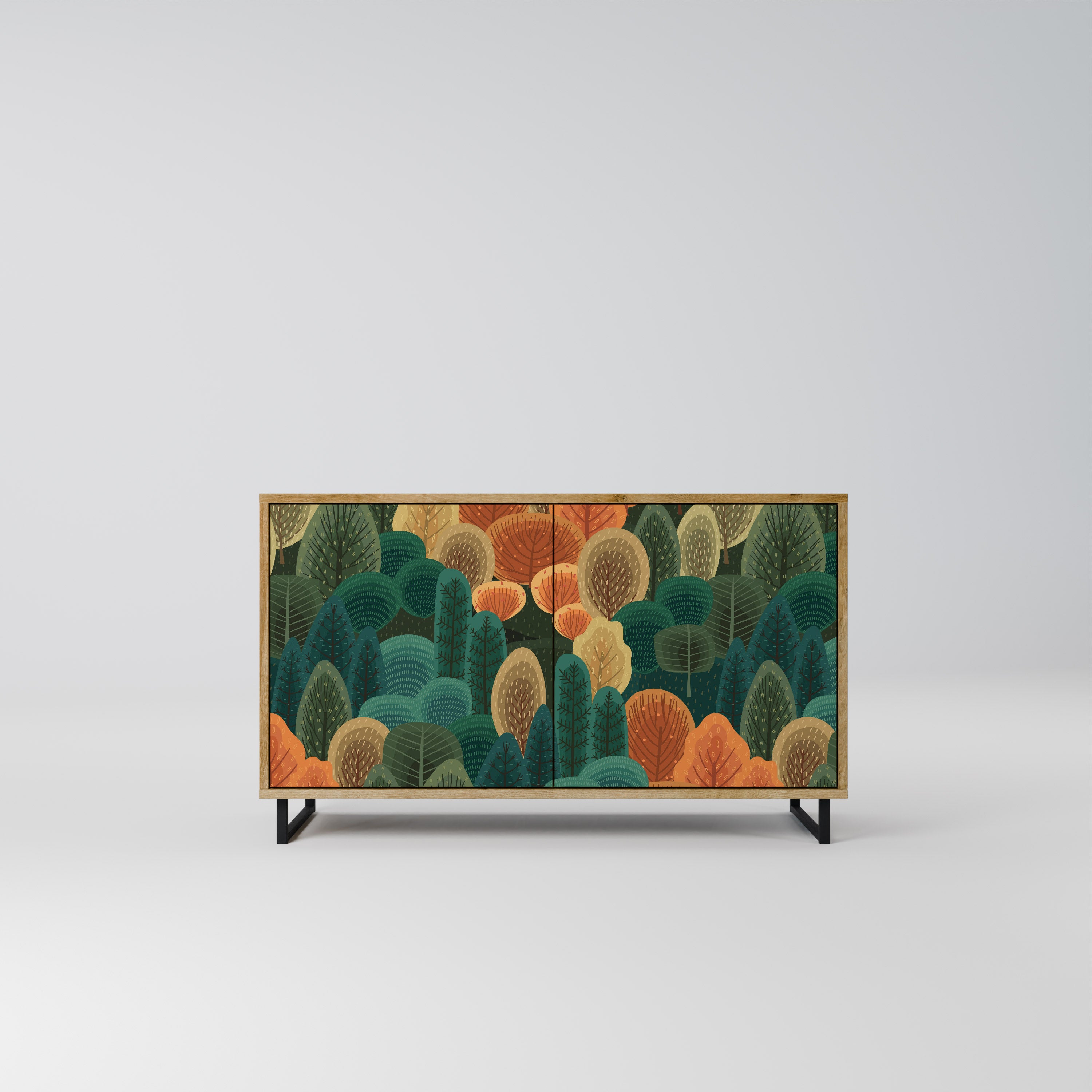 AUTUMN KALEIDOSCOPE 2-Door Sideboard in Oak Effect